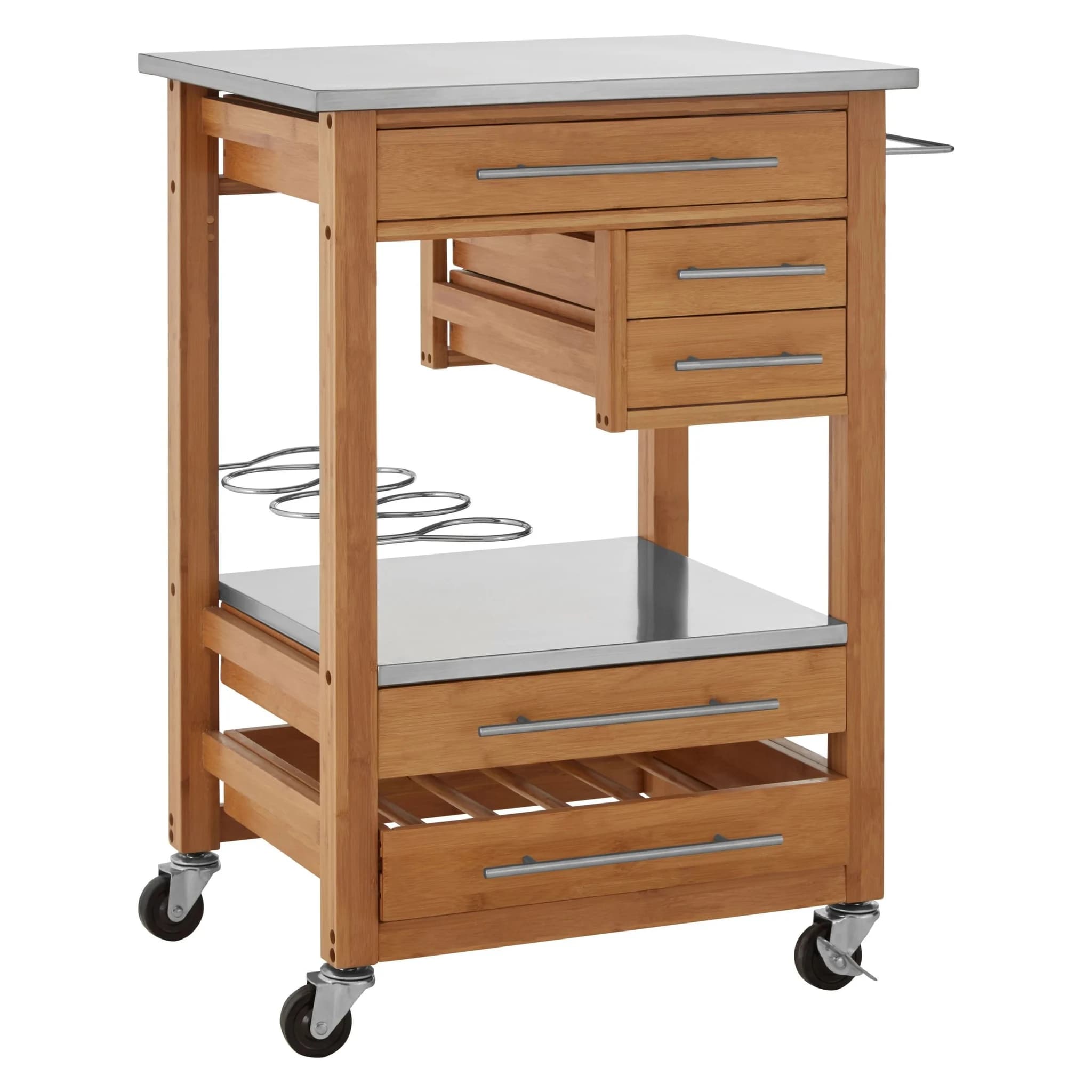 Harlow Bamboo Four Drawer Kitchen Trolley - Furniture, photo 6 of 8