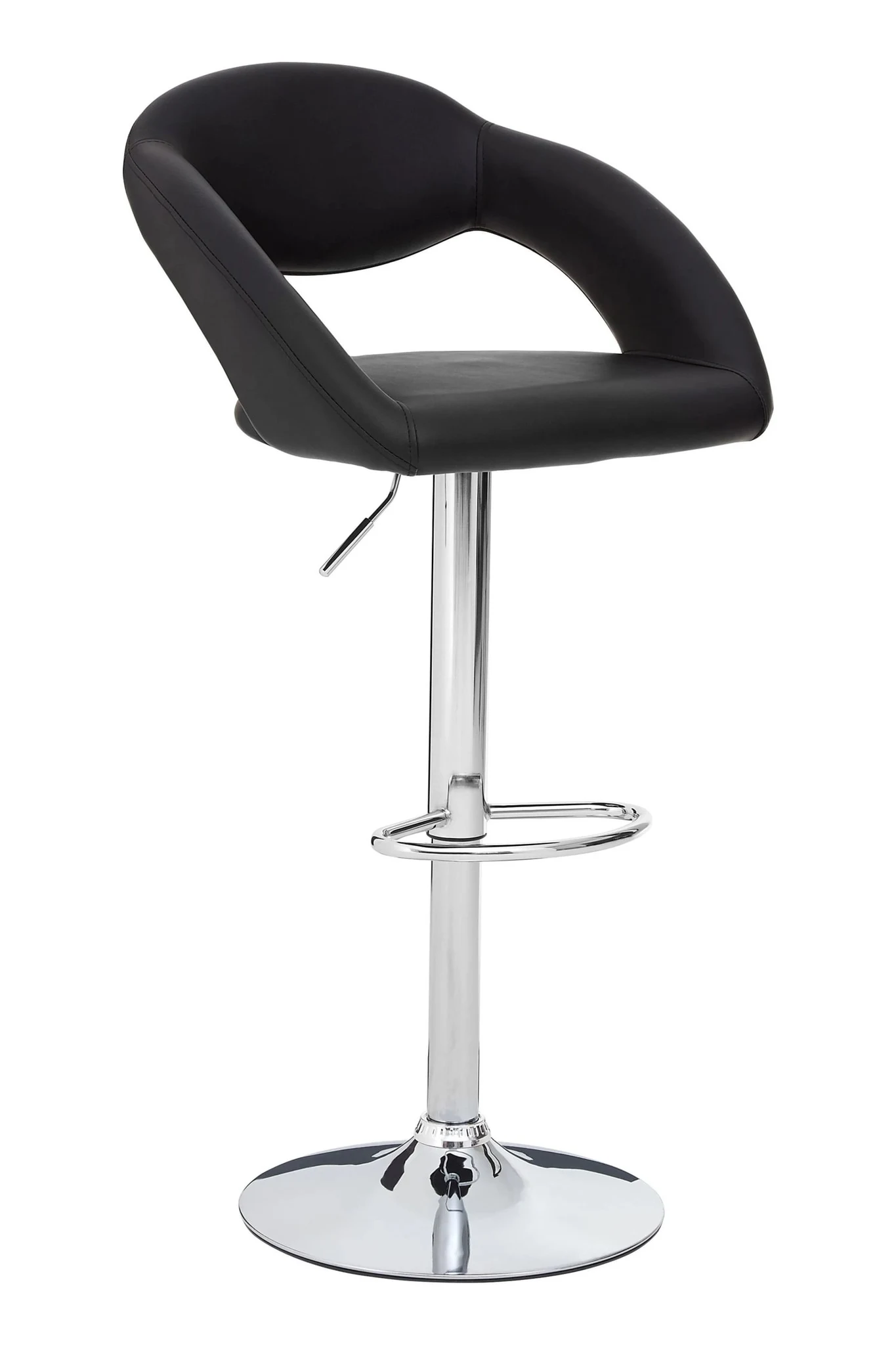 Taylor Black Faux Leather Bar Chair - Seating, photo 4 of 6