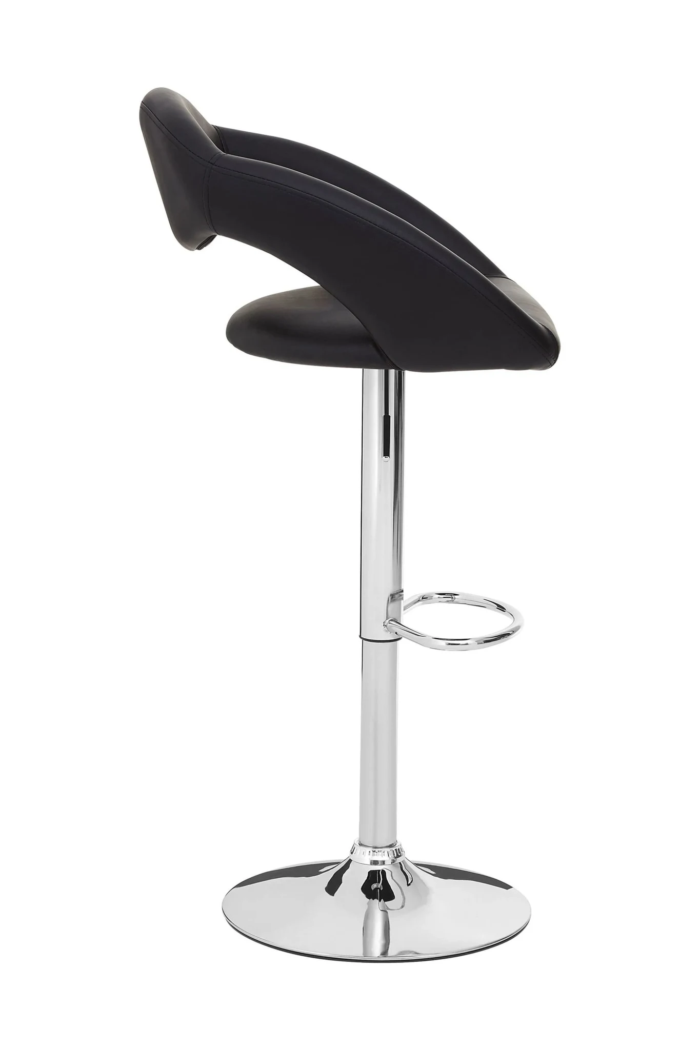 Taylor Black Faux Leather Bar Chair - Seating, photo 3 of 6