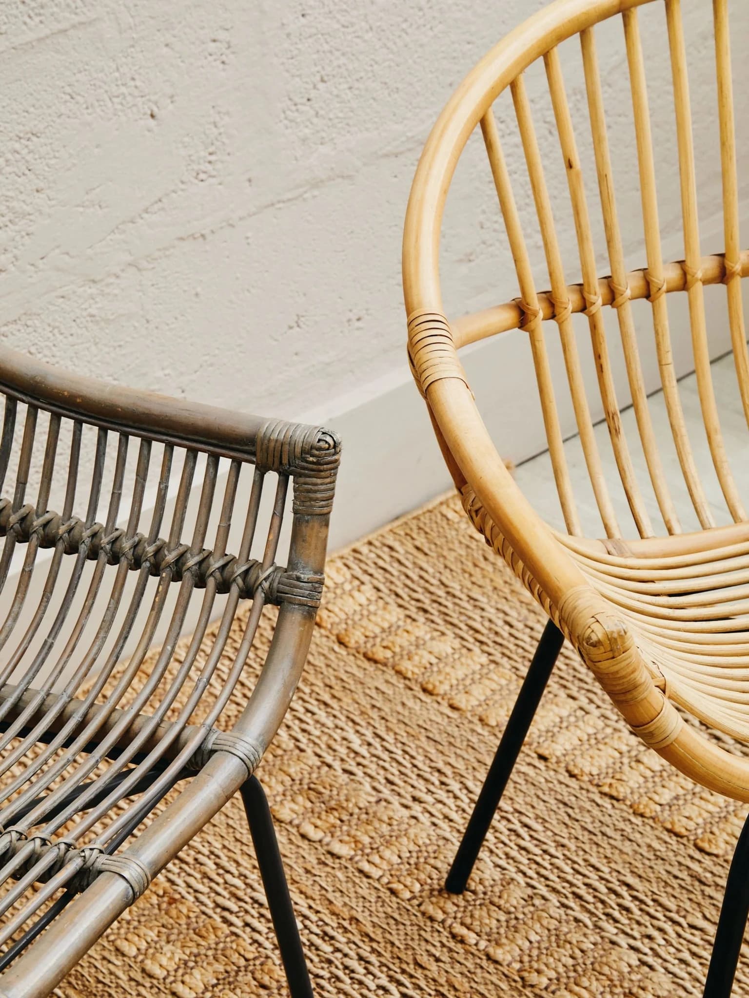 Lagom Natural Rattan Grey Metal Chair - Seating, photo 2 of 7