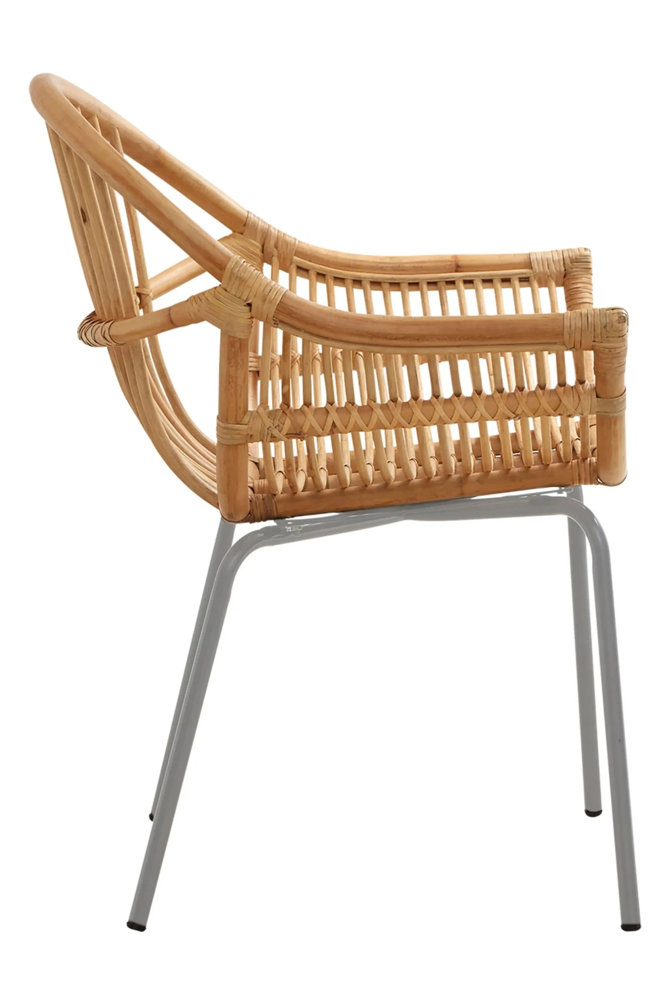 Lagom Natural Rattan Grey Metal Chair - Seating, photo 4 of 7