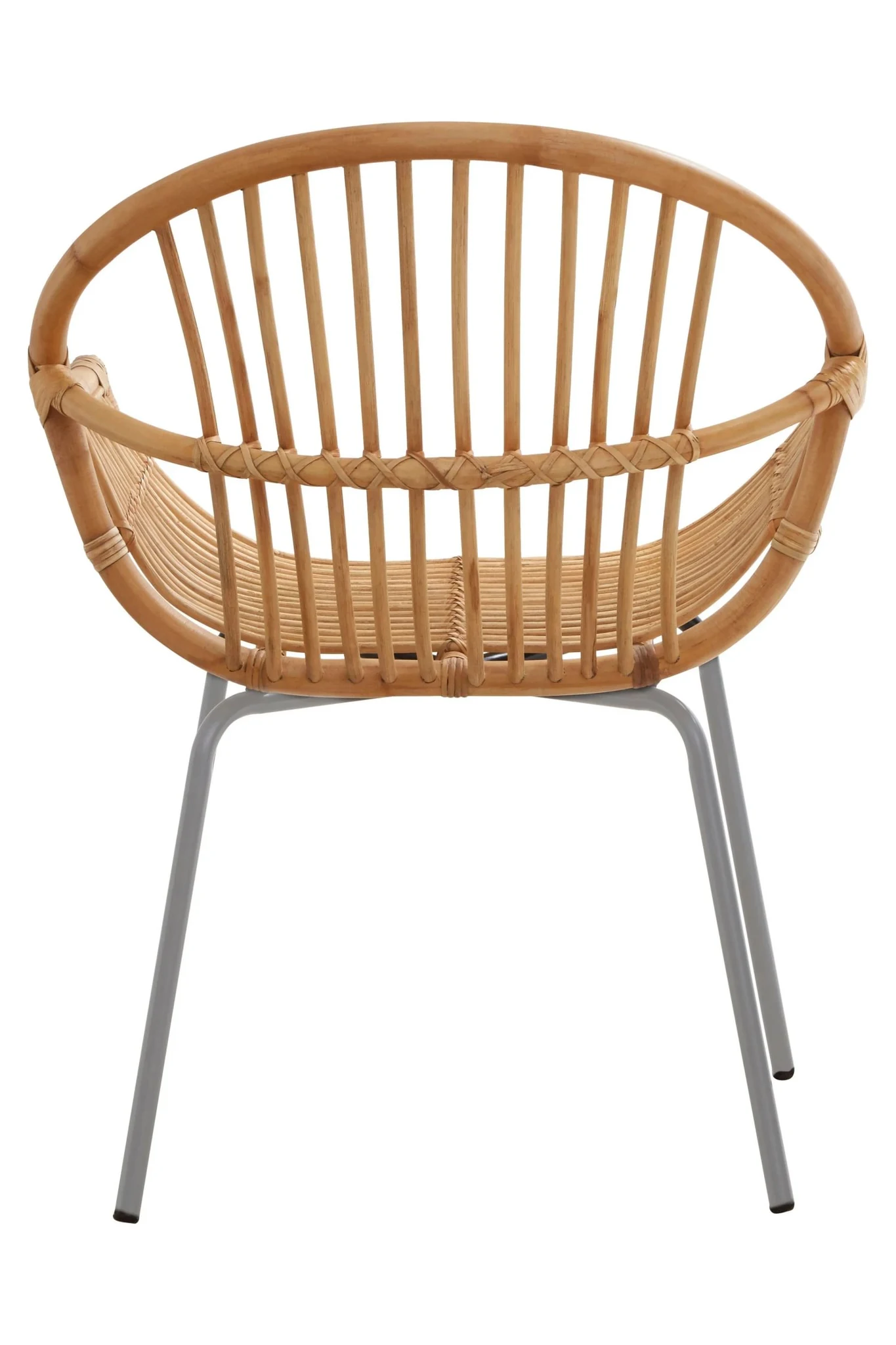 Lagom Natural Rattan Grey Metal Chair - Seating, photo 3 of 7