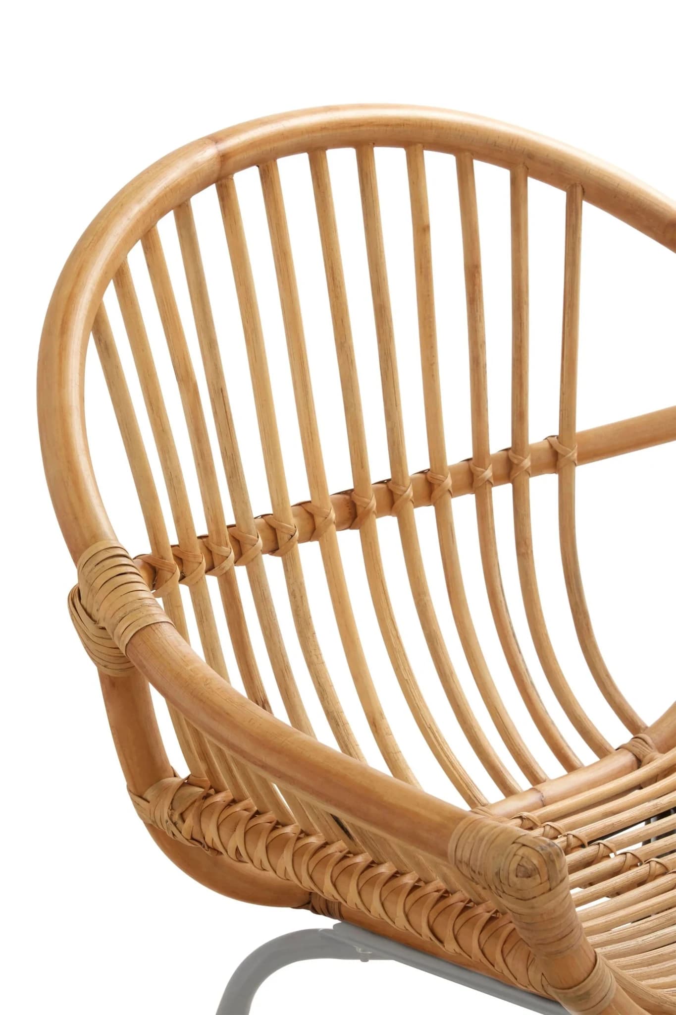 Lagom Natural Rattan Grey Metal Chair - Seating, photo 7 of 7
