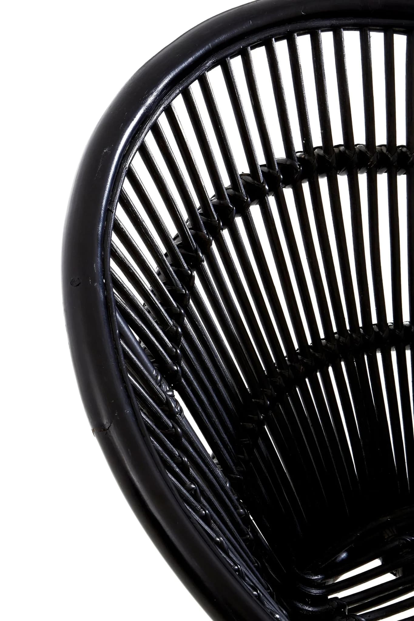 Lagom Black Natural Rattan Chair With Iron Legs - Seating, photo 8 of 8