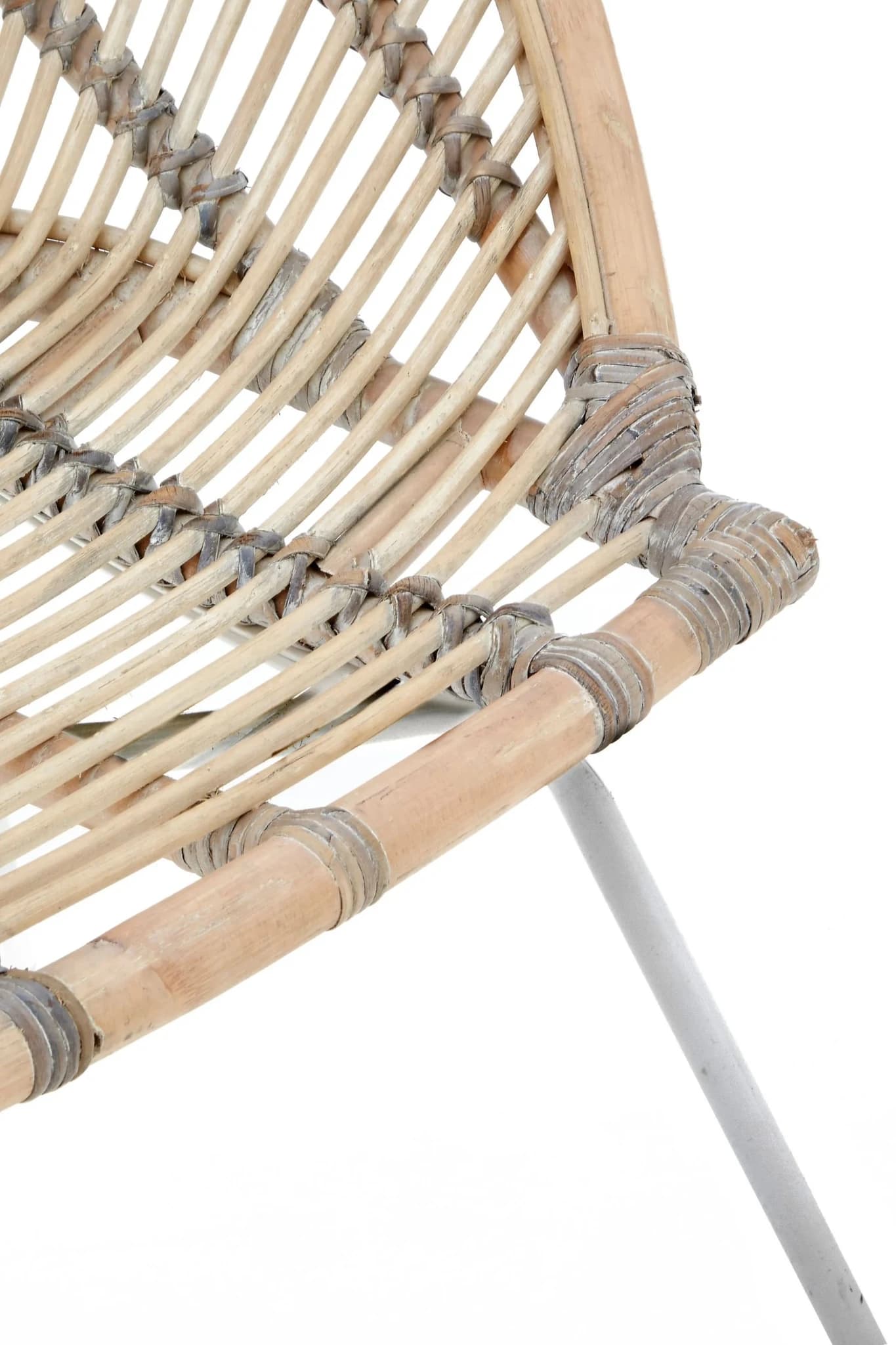 Lagom White Washed Natural Rattan Chair - Seating, photo 6 of 7