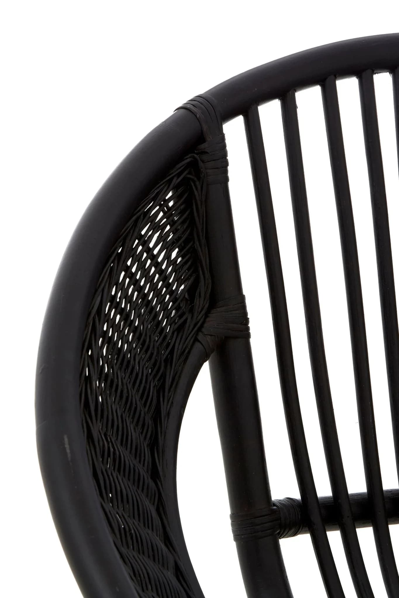 Lagom Black Natural Rattan And Iron Black Chair - Seating, photo 7 of 8