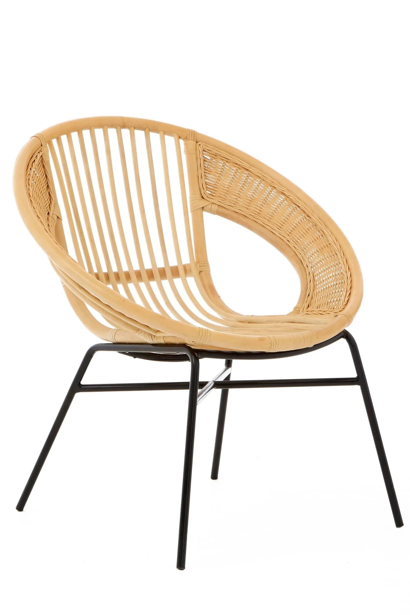 Lagom Natural Rattan And Black Iron Chair - Seating, photo 8 of 8