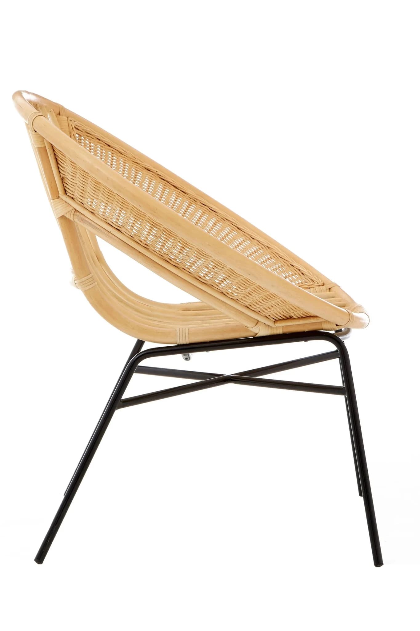 Lagom Natural Rattan And Black Iron Chair - Seating, photo 7 of 8