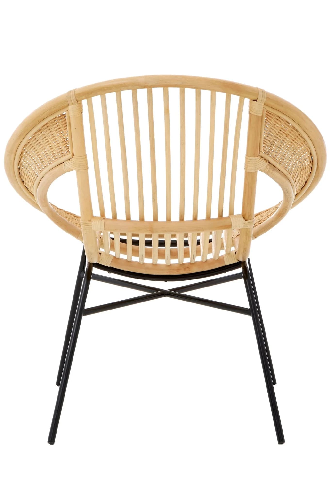 Lagom Natural Rattan And Black Iron Chair - Seating, photo 6 of 8