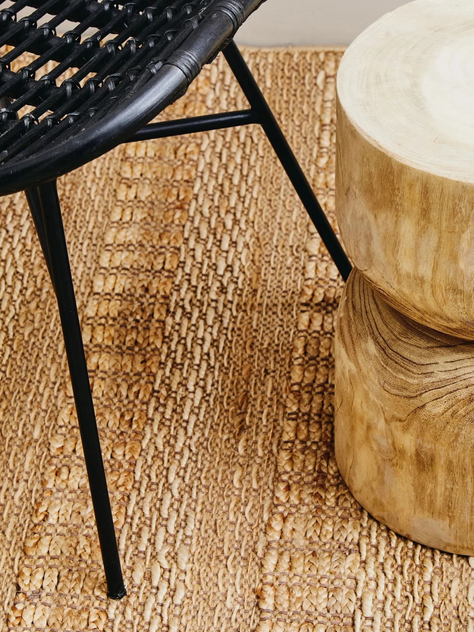 Lagom Curved Black Natural Rattan Chair - Seating, photo 4 of 8
