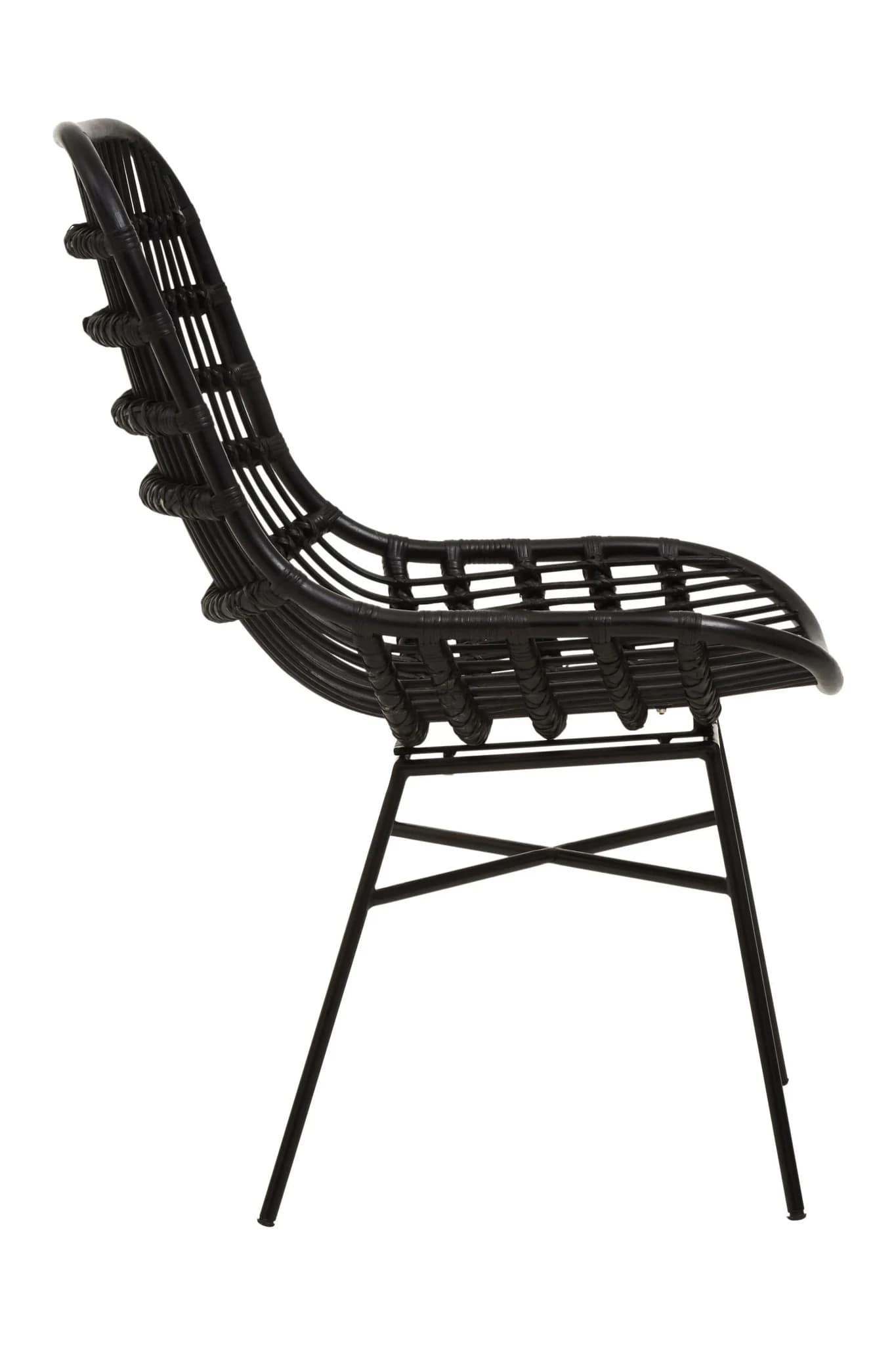 Lagom Curved Black Natural Rattan Chair - Seating, photo 8 of 8