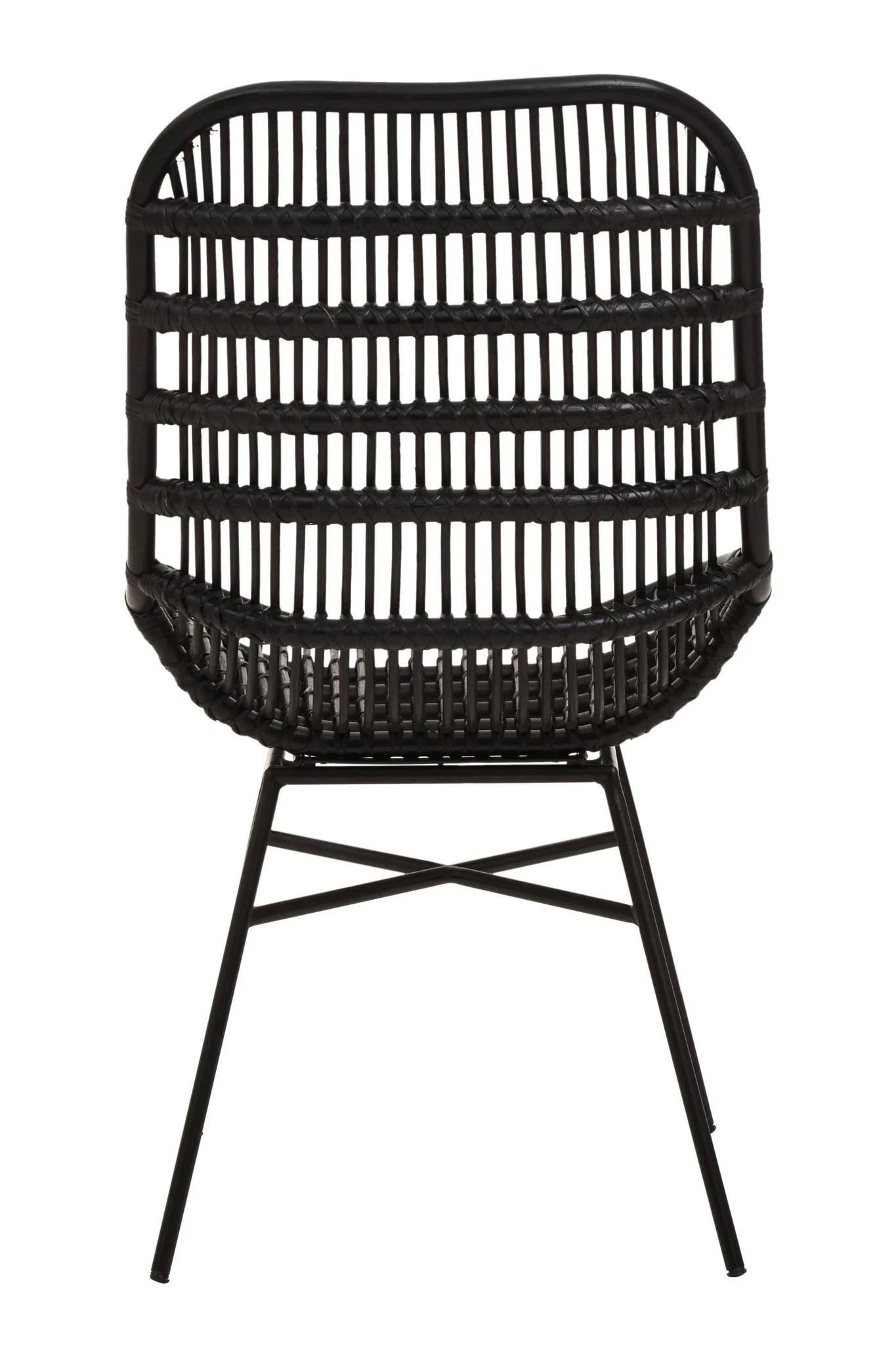 Lagom Curved Black Natural Rattan Chair - Seating, photo 7 of 8