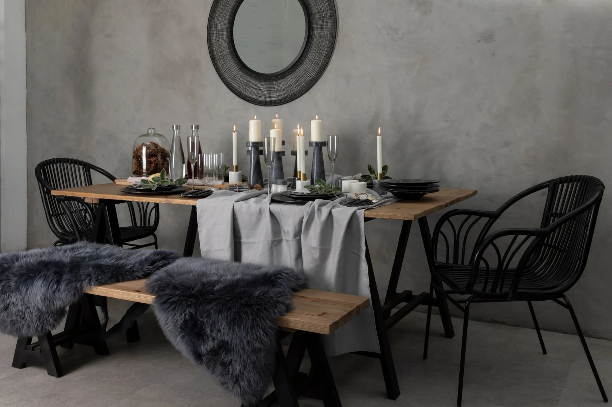 Lagom Black Natural Rattan Chair With Raised Sides - Seating, photo 3 of 4