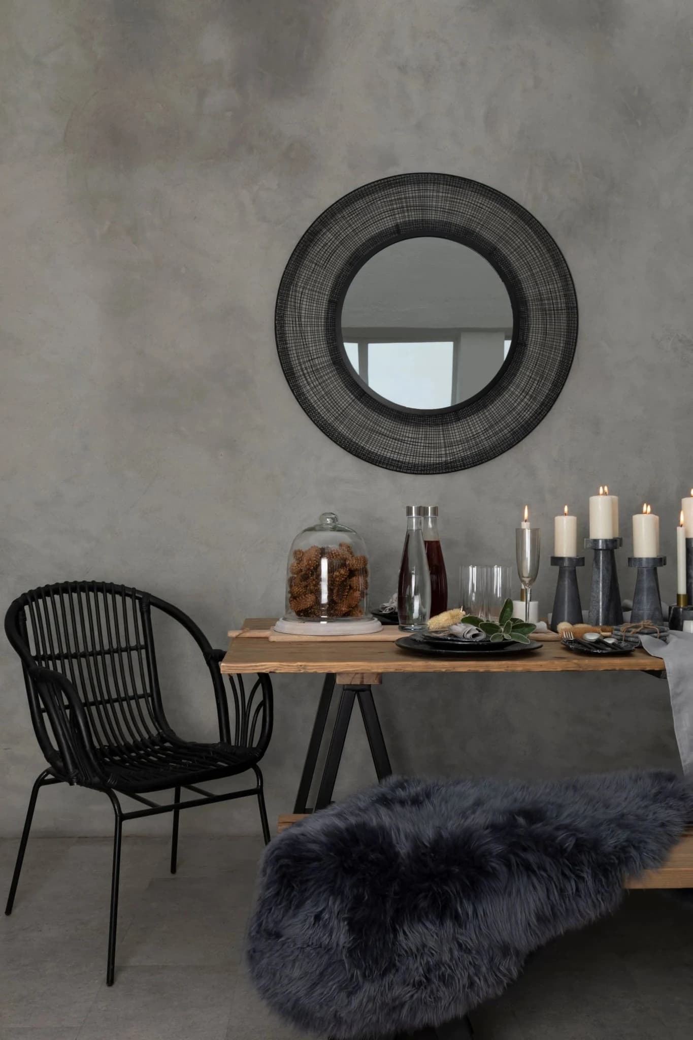 Lagom Black Natural Rattan Chair With Raised Sides - Seating, photo 2 of 4