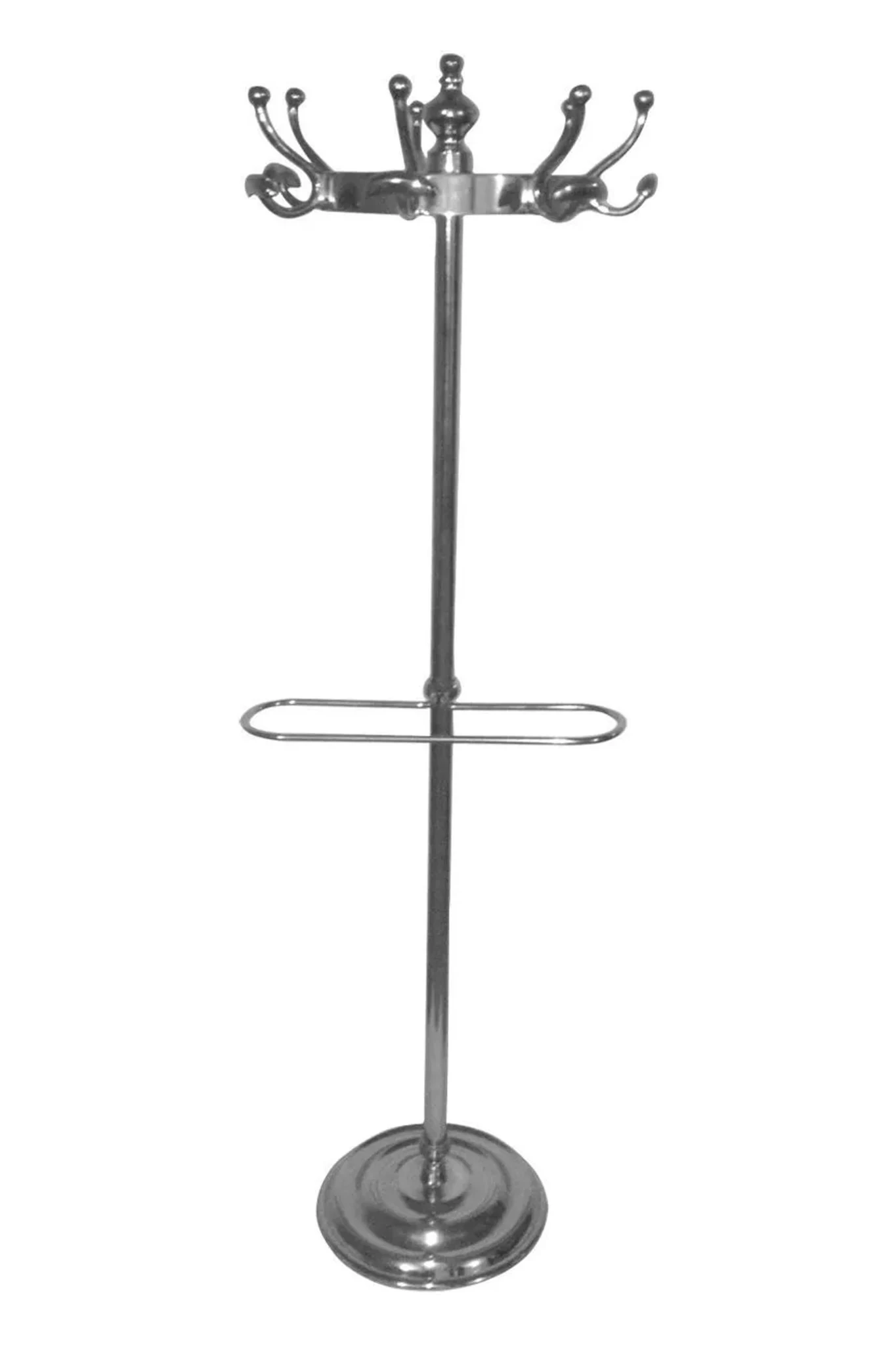 Arris Floor Standing Polished Aluminium Coat Stand. - Bookcases & shelving, photo 2 of 2