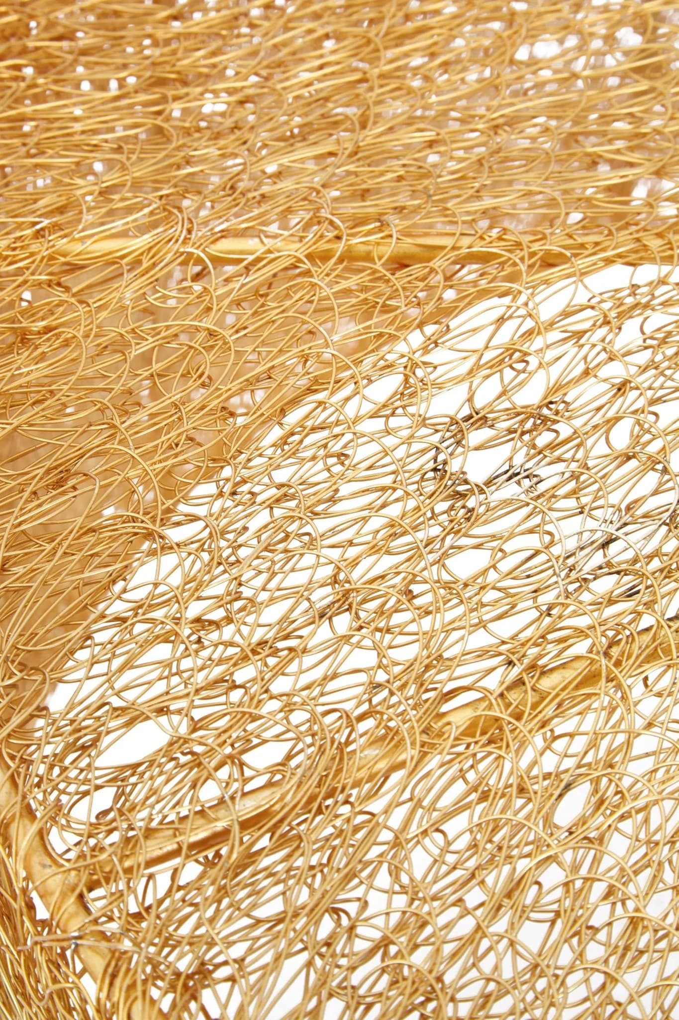 Templar Gold Finish Mesh Round Coffee Table - Tables, photo 3 of 4