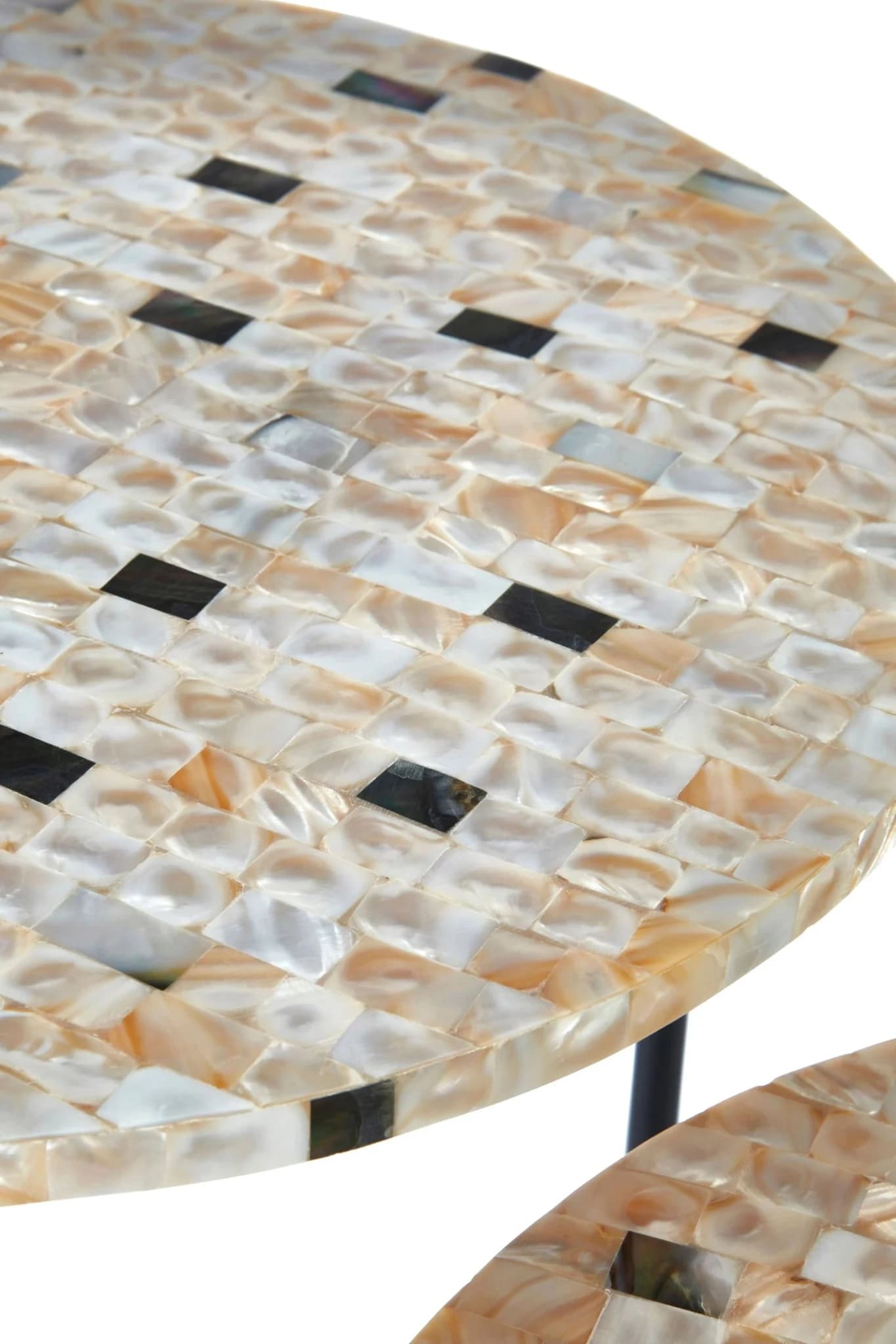 Halle Set of Two Mother Of Pearl Nesting Side Tables - Tables, photo 4 of 5