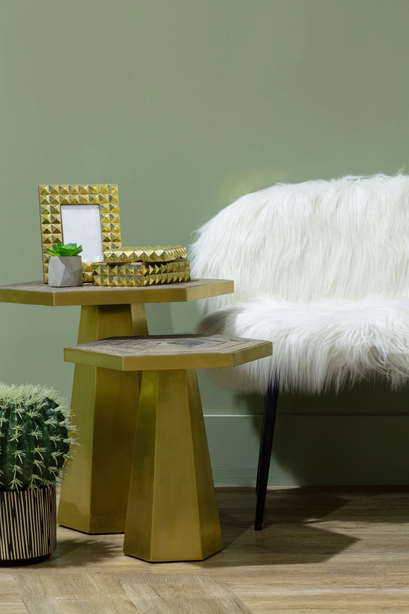 Sienna Faux Fur Two Seater Sofa With Black Legs - Seating, photo 3 of 8