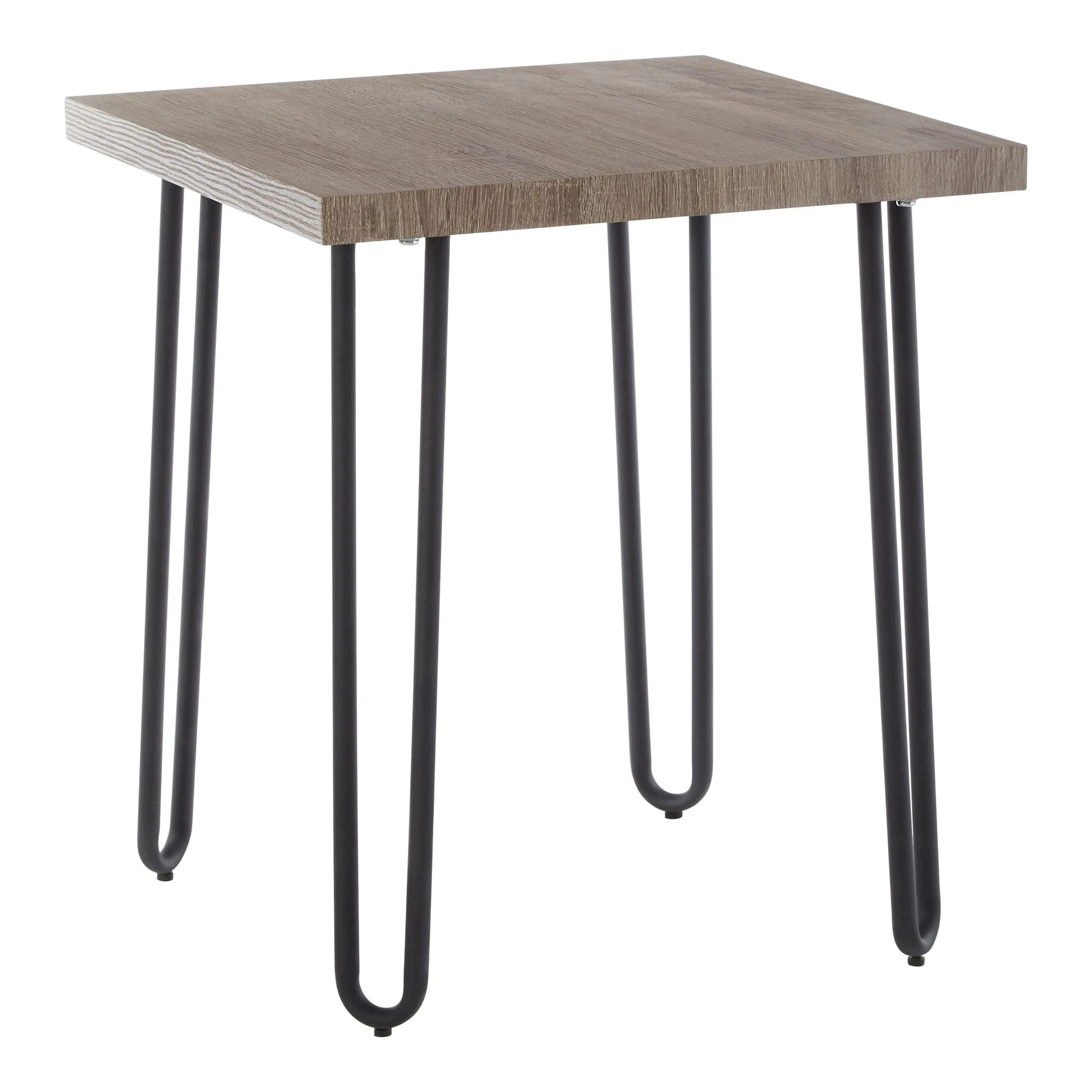Borough Wooden Top Side Table With Hairpin Metal Legs - Tables, photo 2 of 4