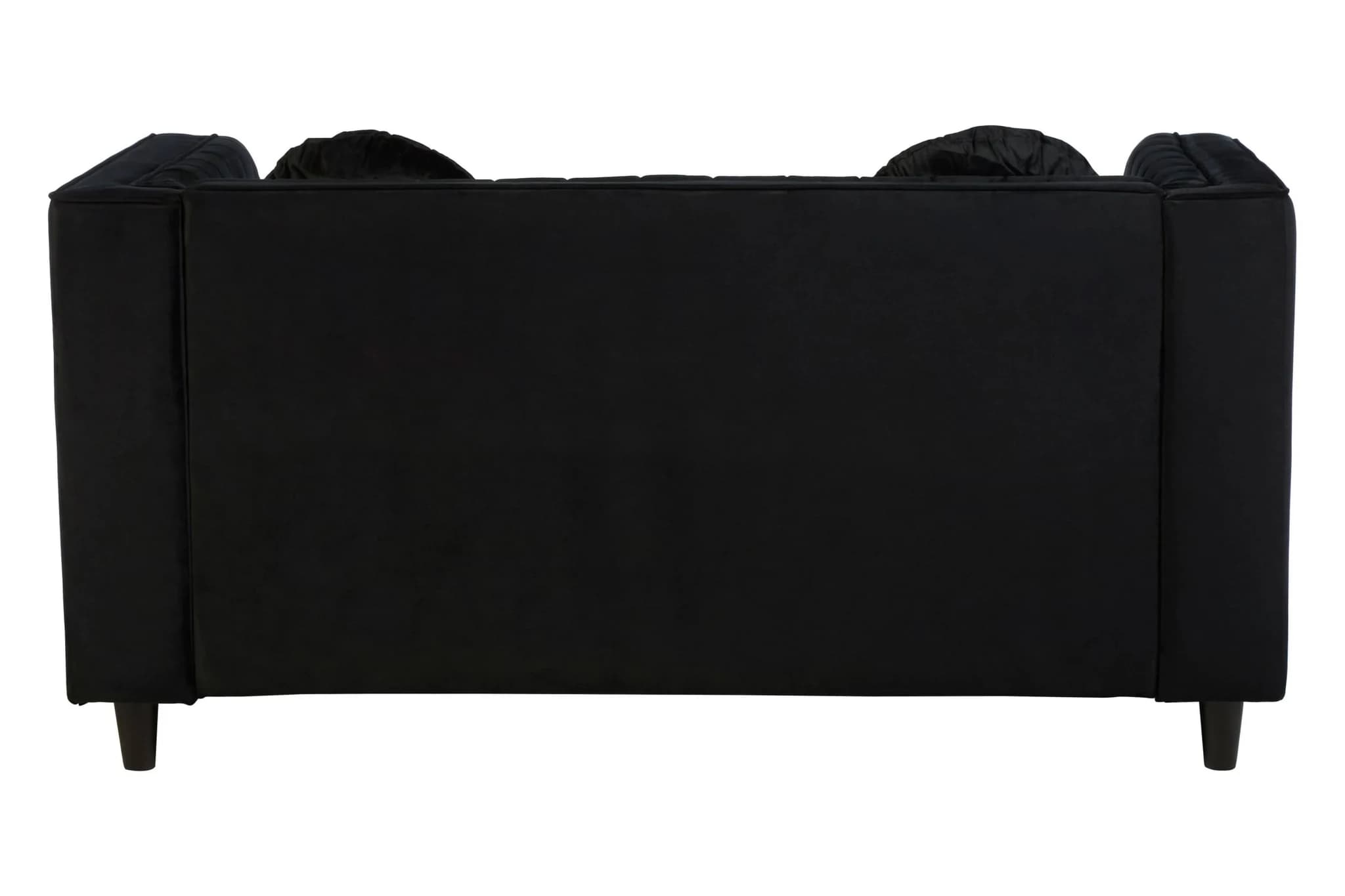 Farah Two Seat Black Velvet Sofa - Seating, photo 2 of 7