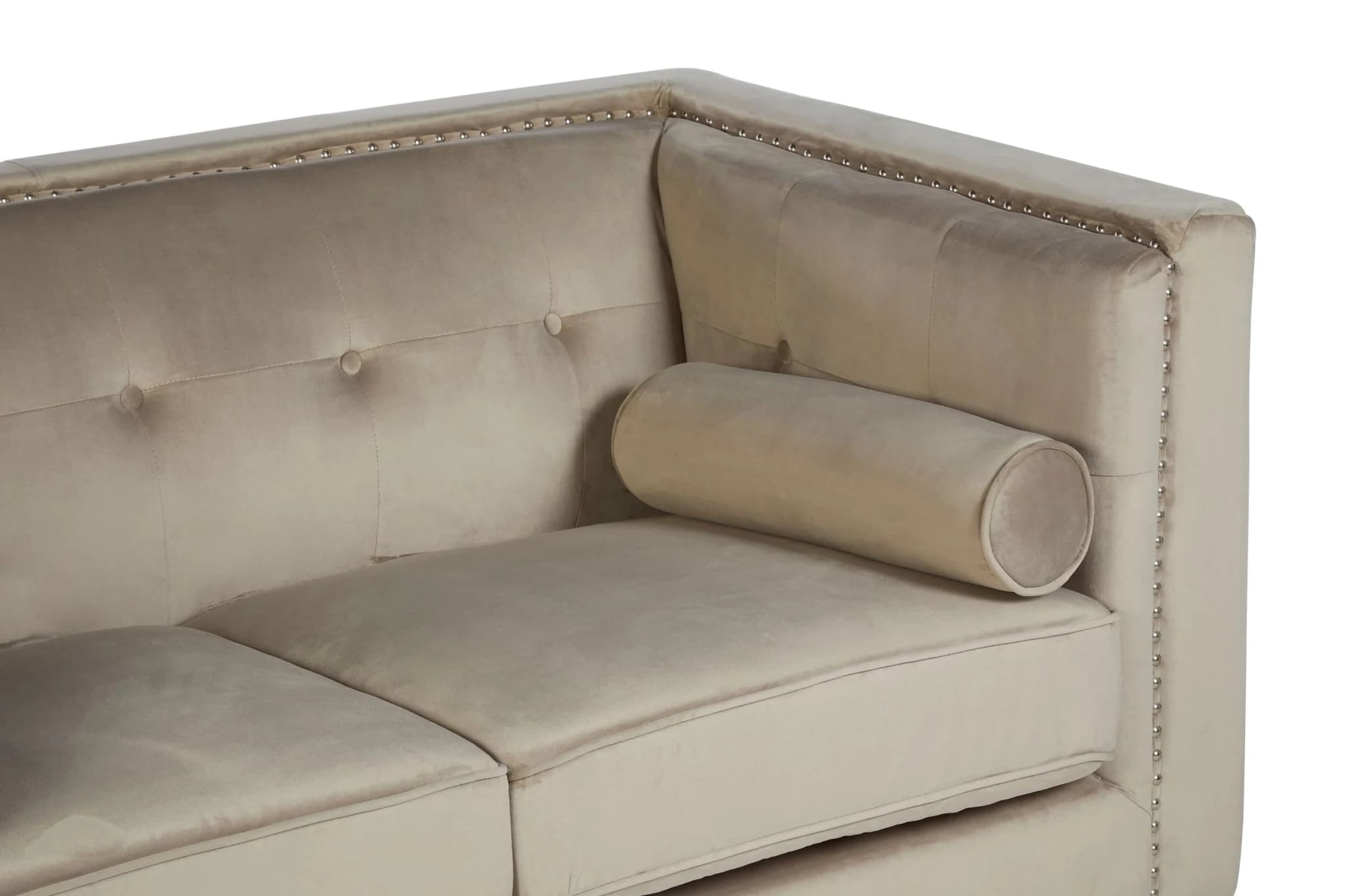 Felisa Two Seater Mink Velvet Sofa - Seating, photo 7 of 8