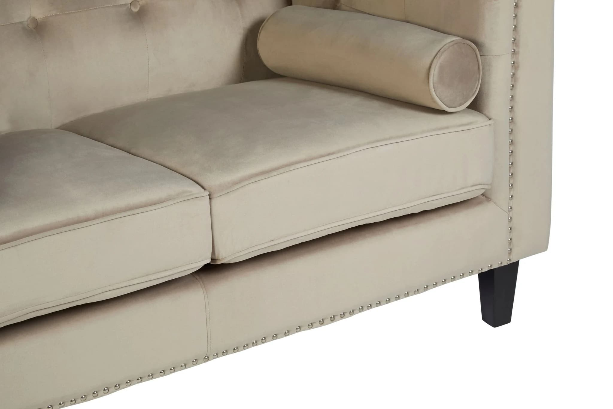 Felisa Two Seater Mink Velvet Sofa - Seating, photo 6 of 8