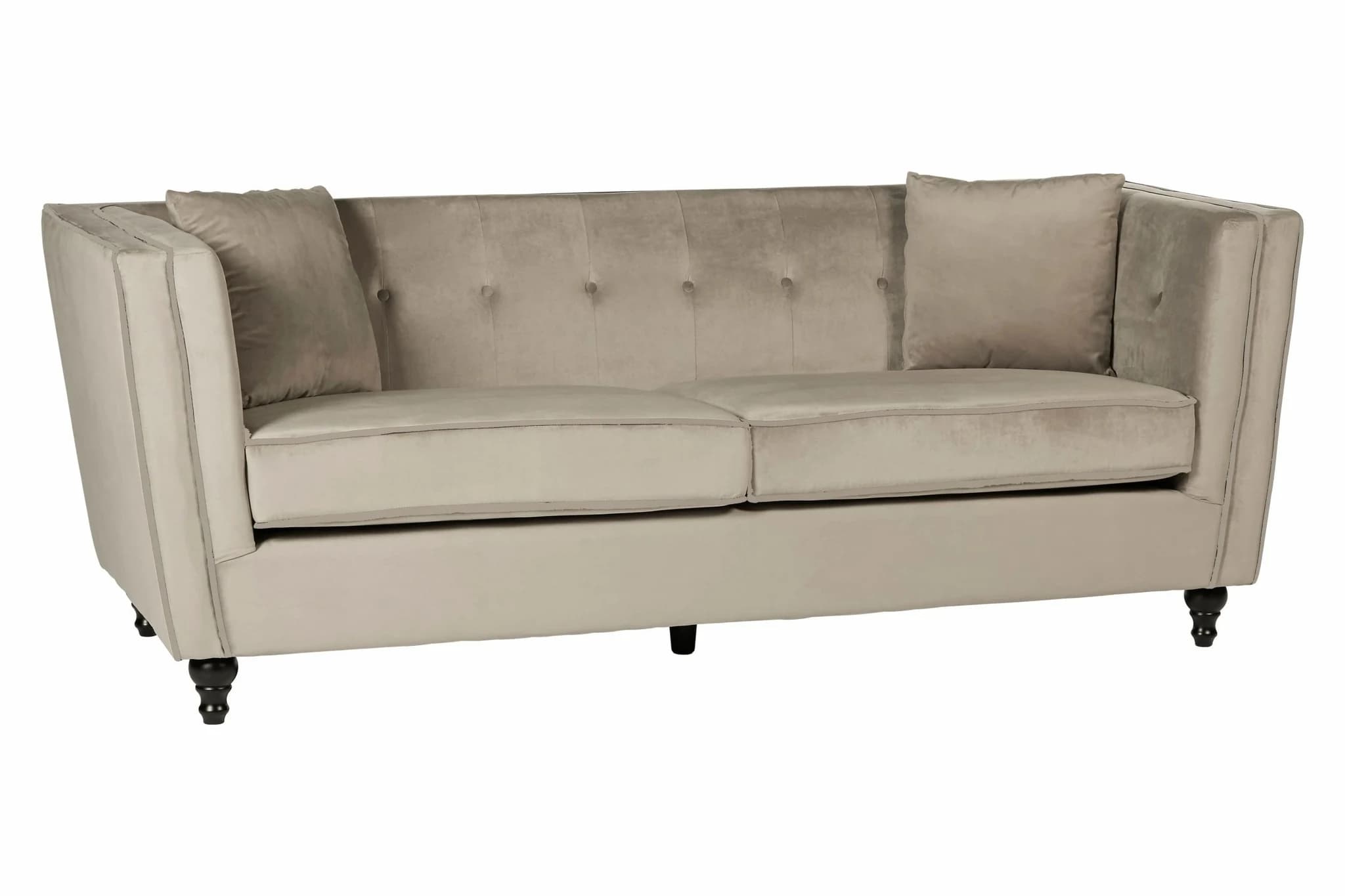 Ferris 3 Seat Mink Velvet Sofa - Seating, photo 4 of 7