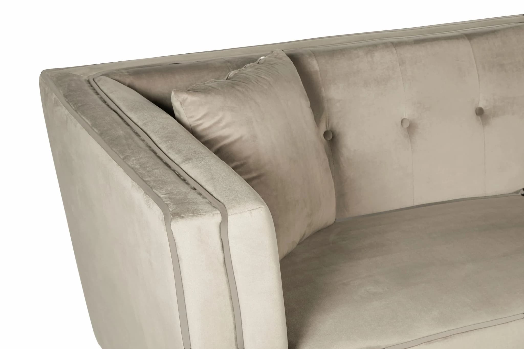 Ferris 3 Seat Mink Velvet Sofa - Seating, photo 7 of 7