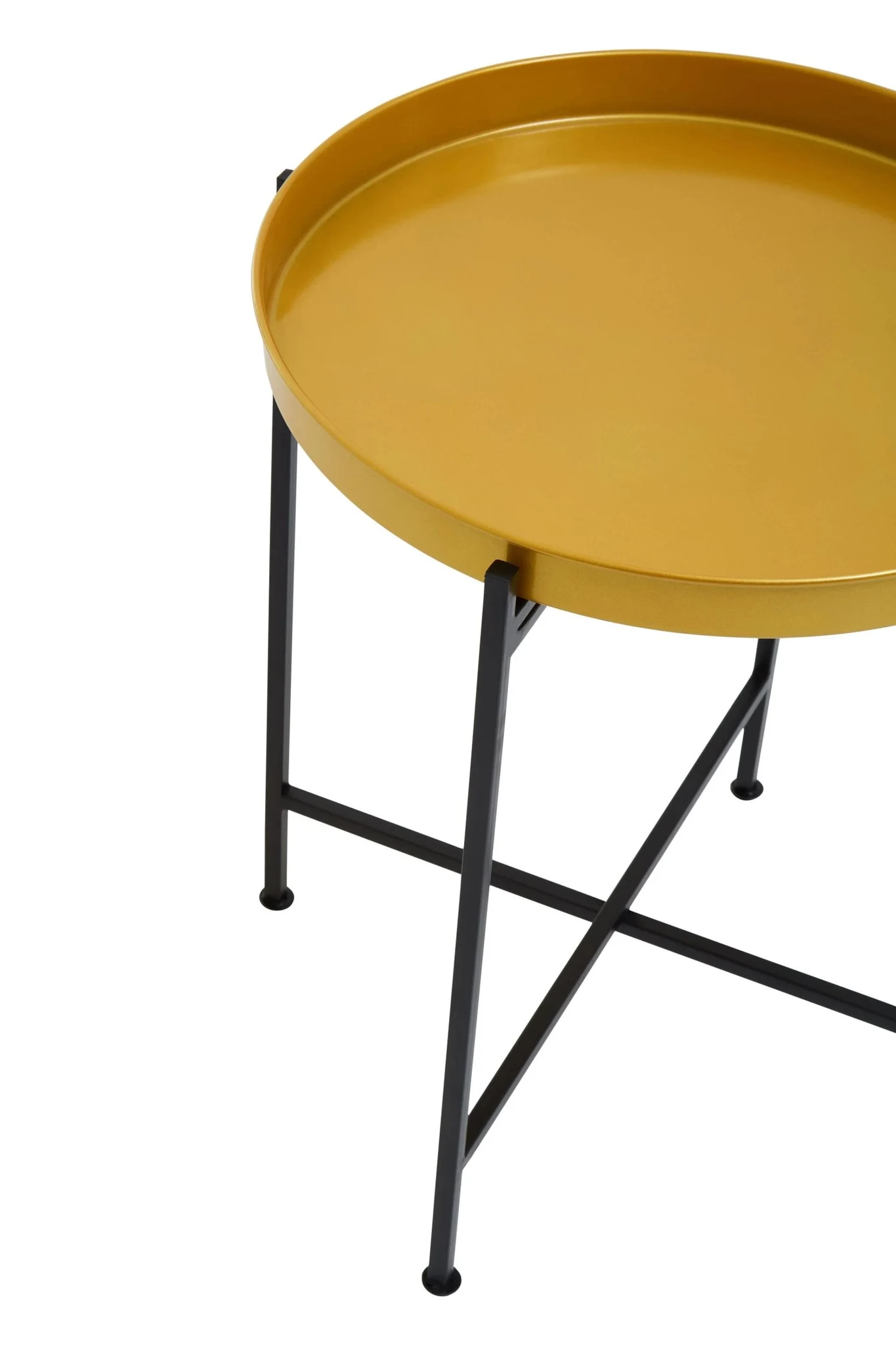Hege Small Brass And Black Finish Side Table - Tables, photo 6 of 6