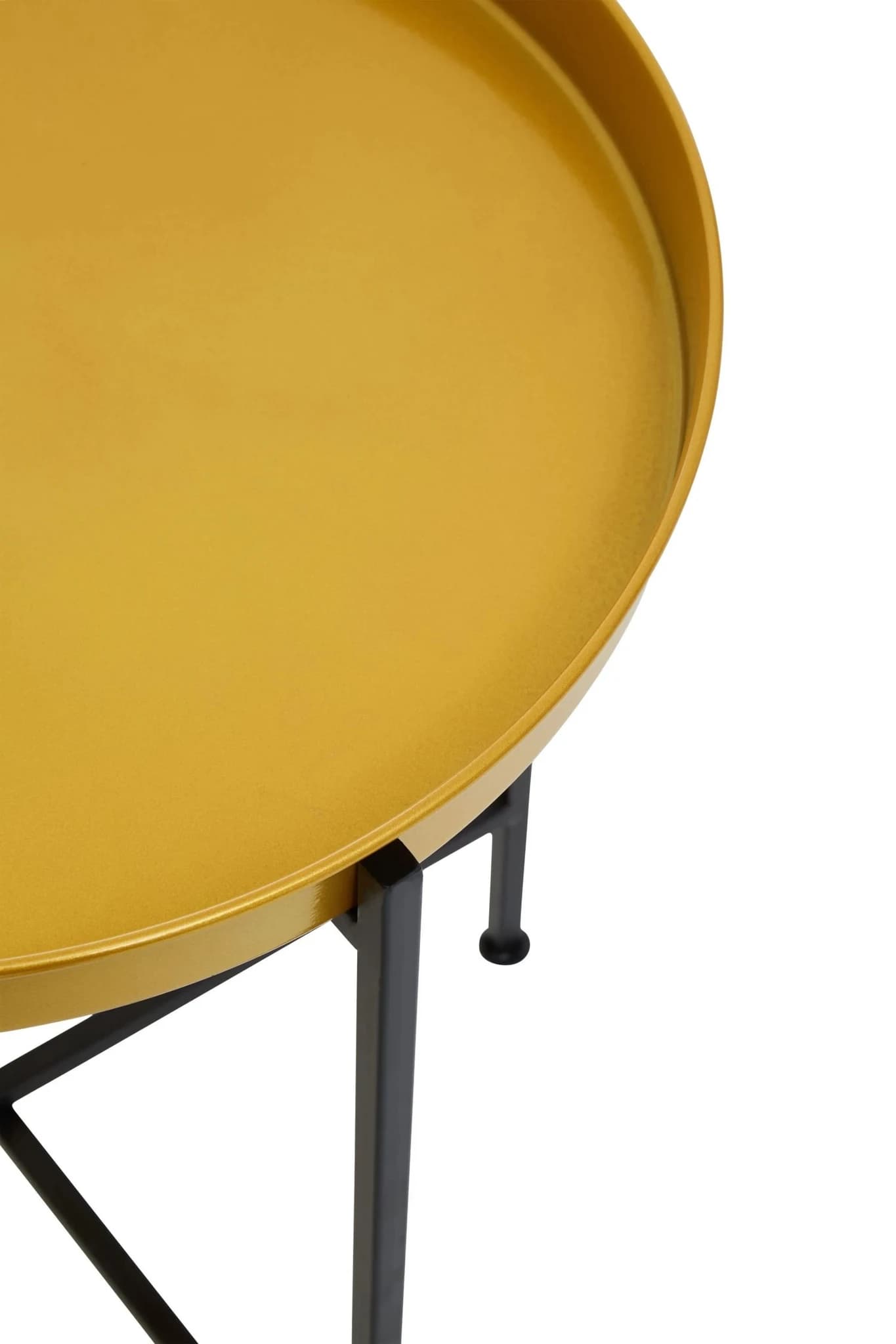 Hege Small Brass And Black Finish Side Table - Tables, photo 5 of 6