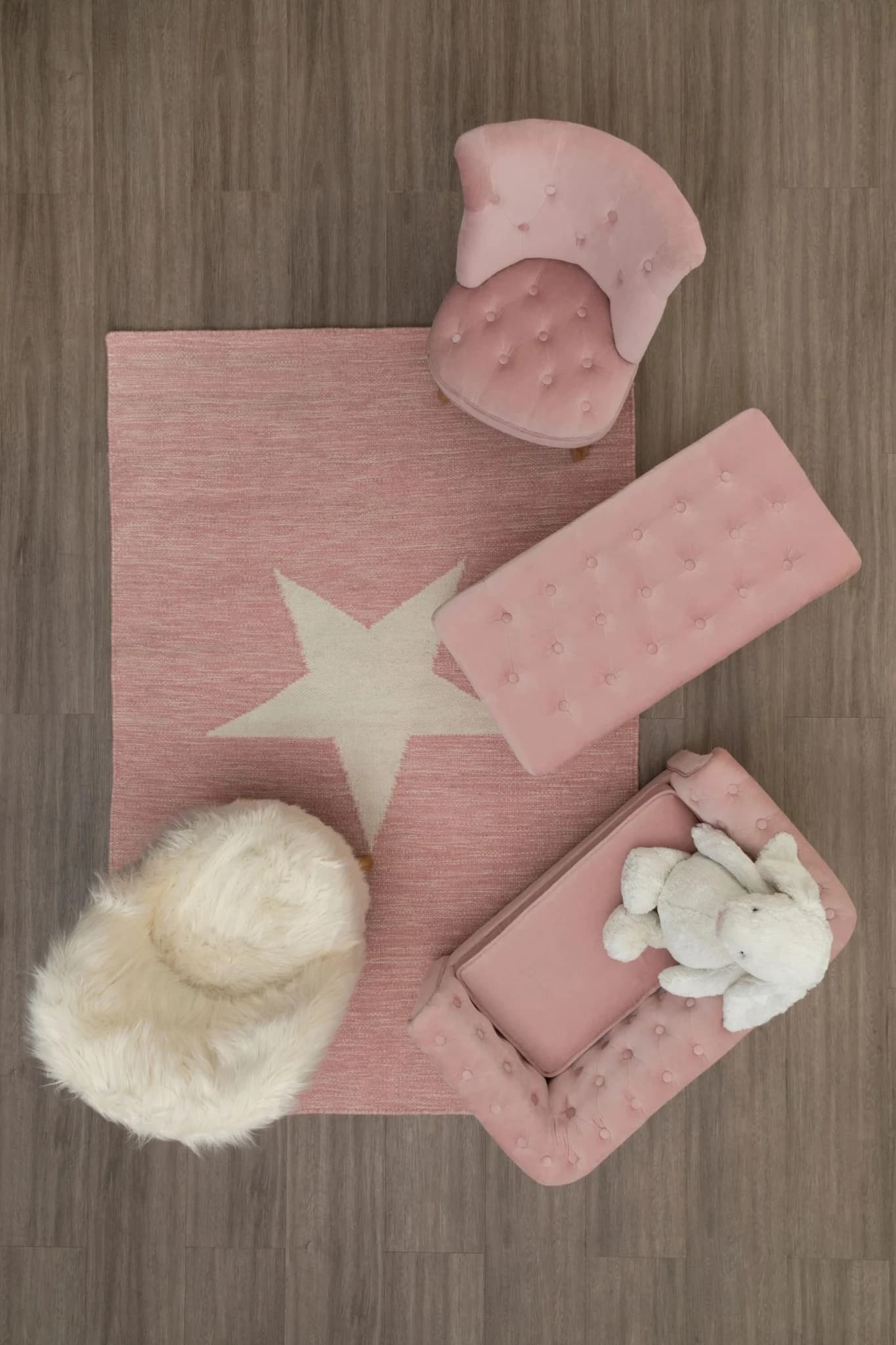 Estelle Pink Velvet Kids Chair - Seating, photo 4 of 8
