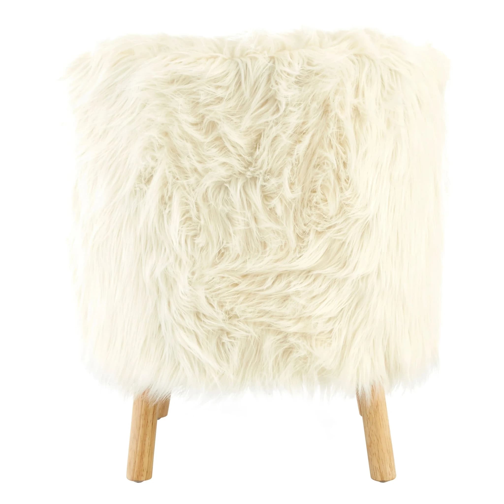 Kids White Faux Fur Chair - Seating, photo 5 of 8