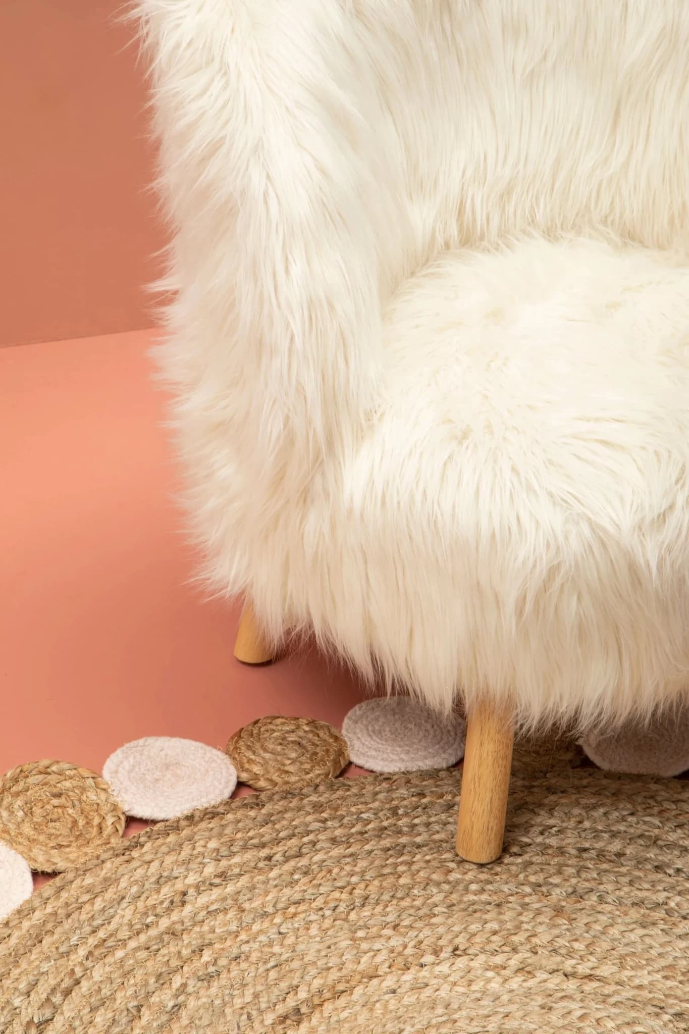 Kids White Faux Fur Chair - Seating, photo 2 of 8