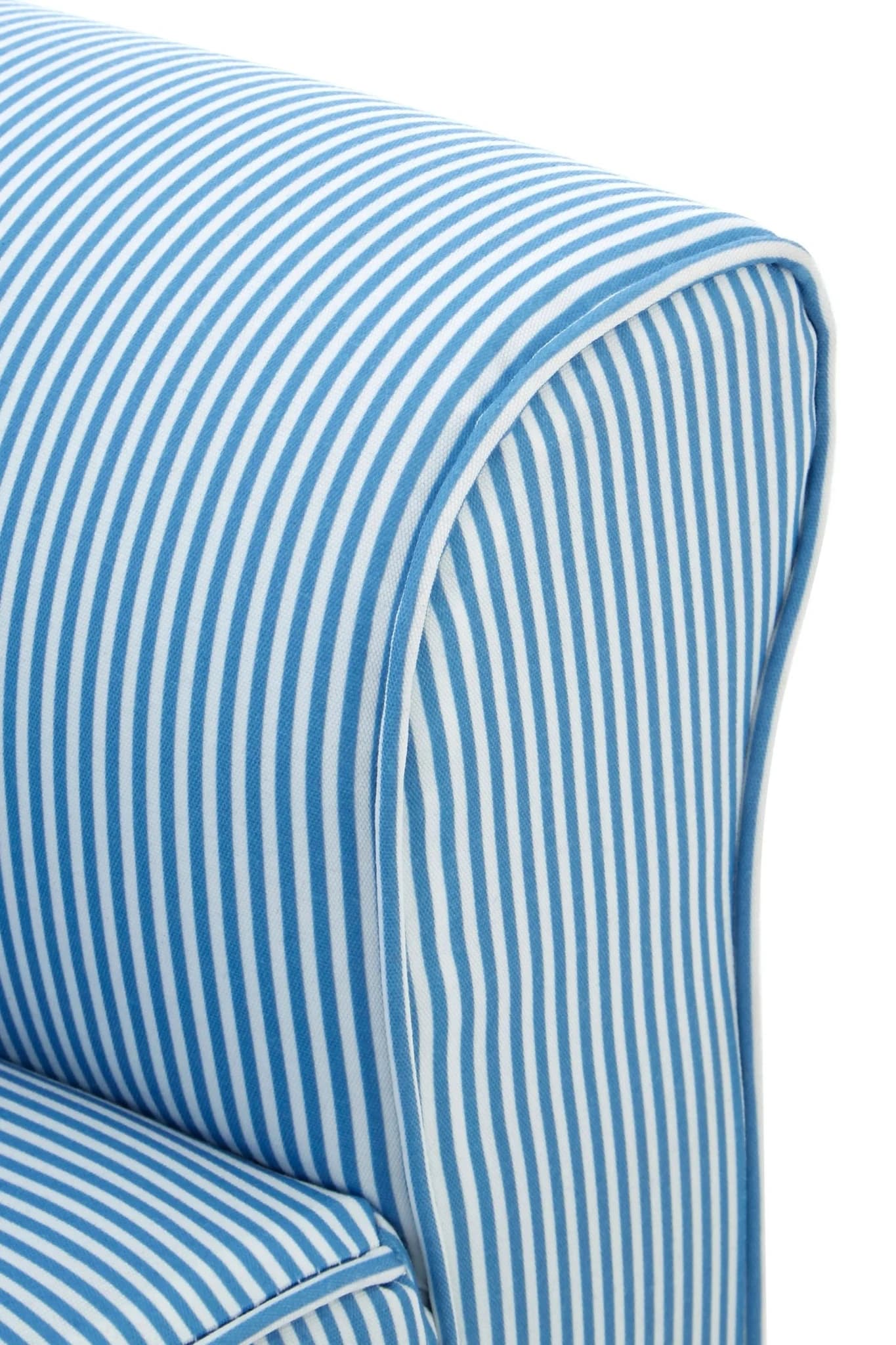 Kids Blue And White Stripe Rocking Chair With Footstool - Seating, photo 8 of 8