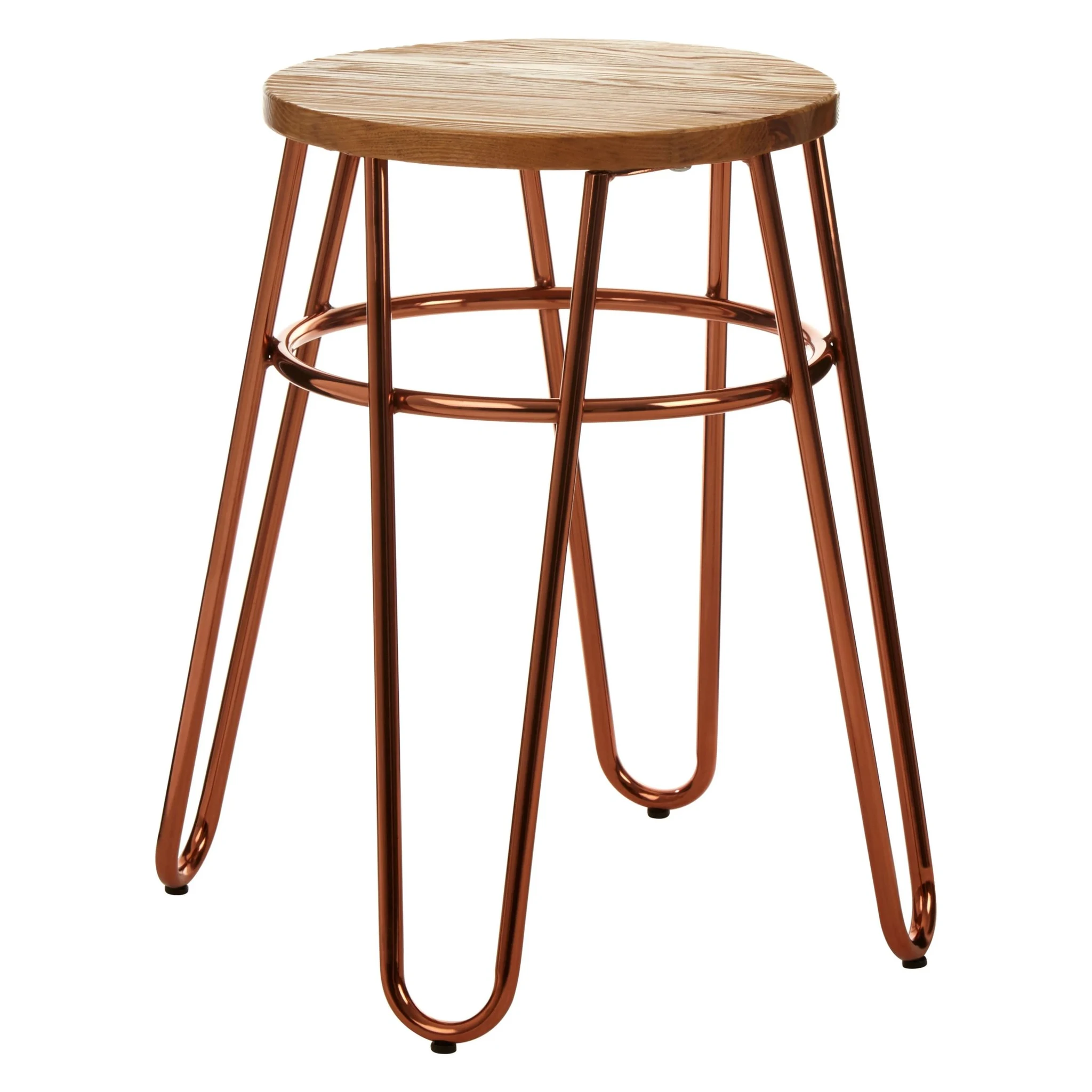 District Rose Gold Hairpin Stool - Seating, photo 5 of 7