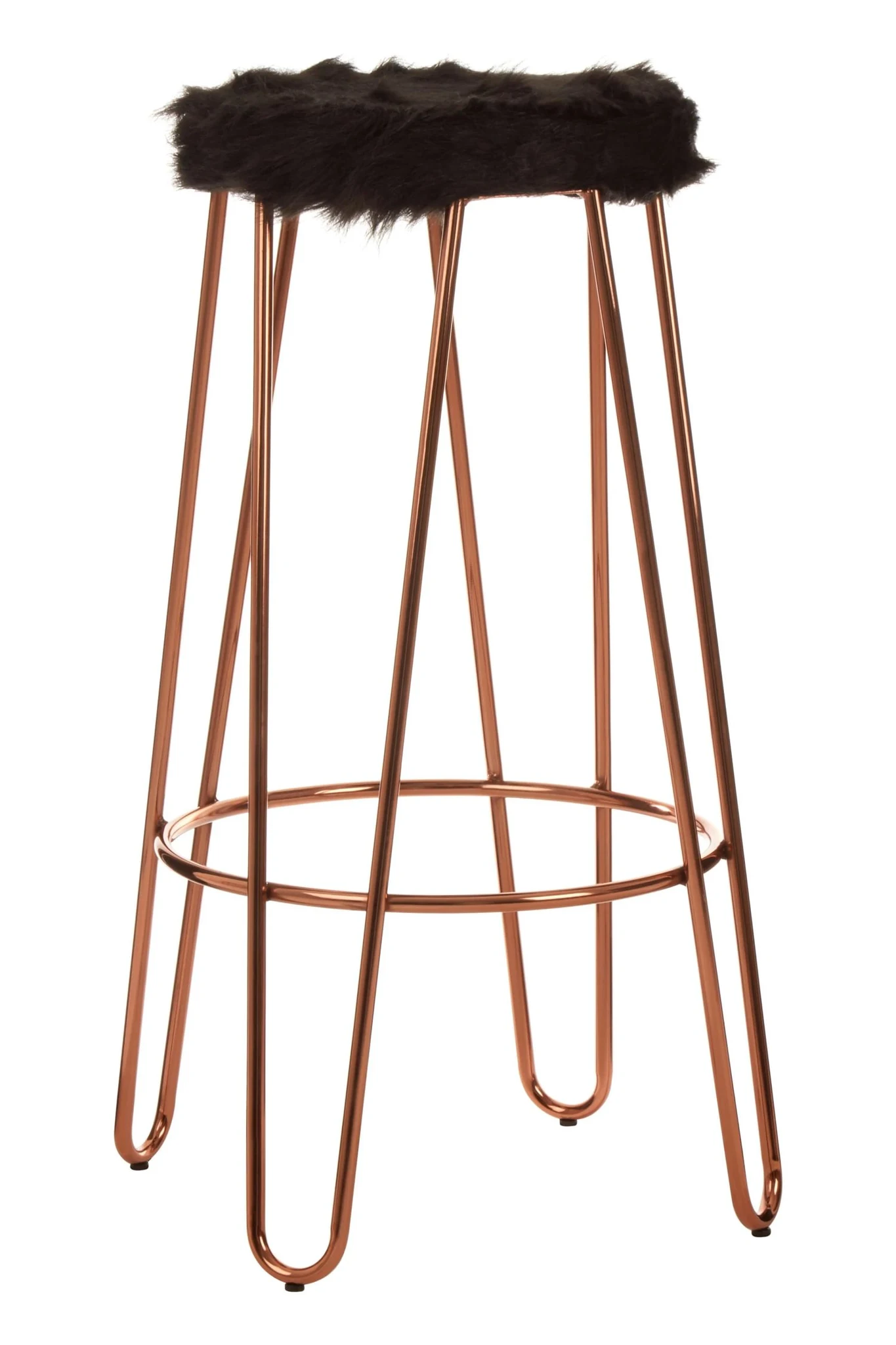 District Faux Fur Hairpin Bar Stool - Seating, photo 4 of 5
