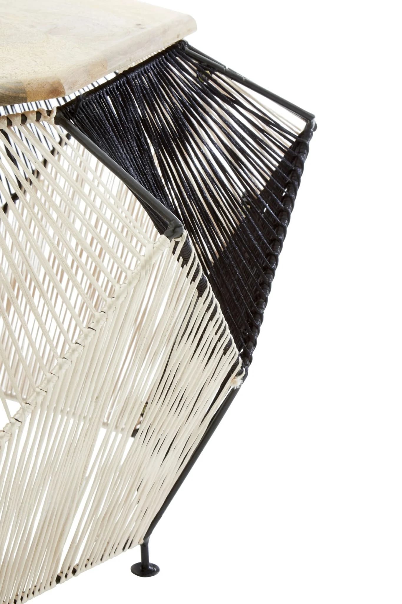 Fusion Black And Silver Woven Hexagon Coffee Table - Tables, photo 4 of 5