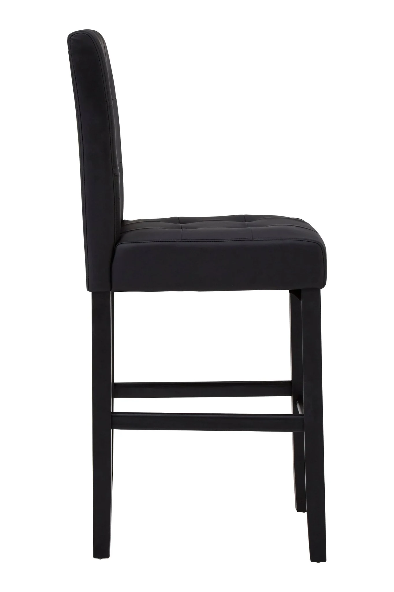 Regents Park Black Leather Effect High Back Bar Chair - Seating, photo 4 of 7