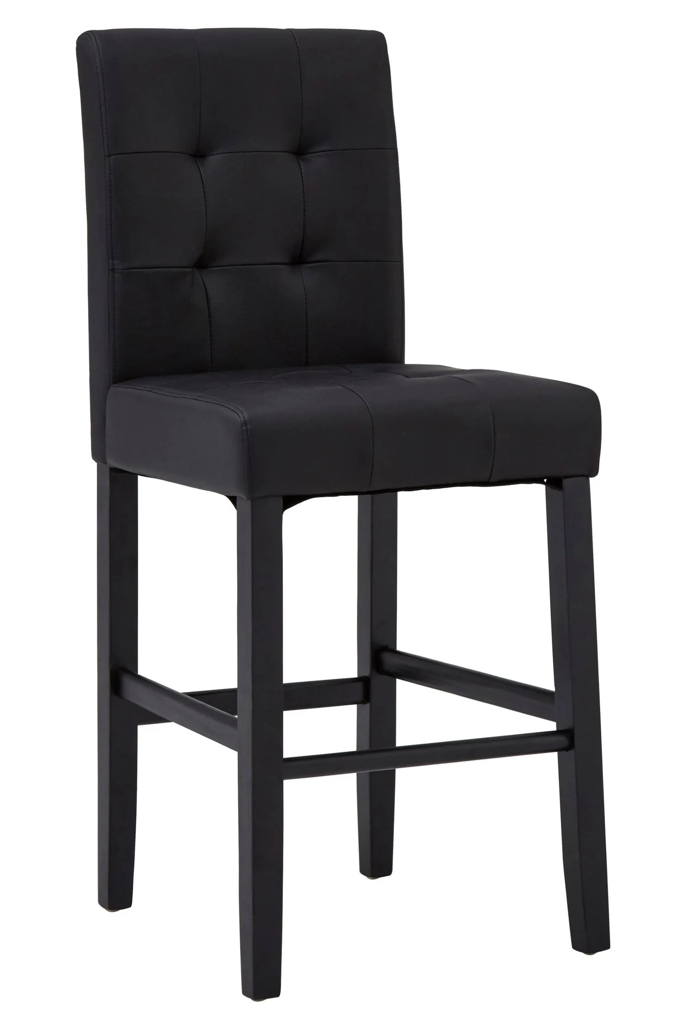 Regents Park Black Leather Effect High Back Bar Chair - Seating, photo 2 of 7
