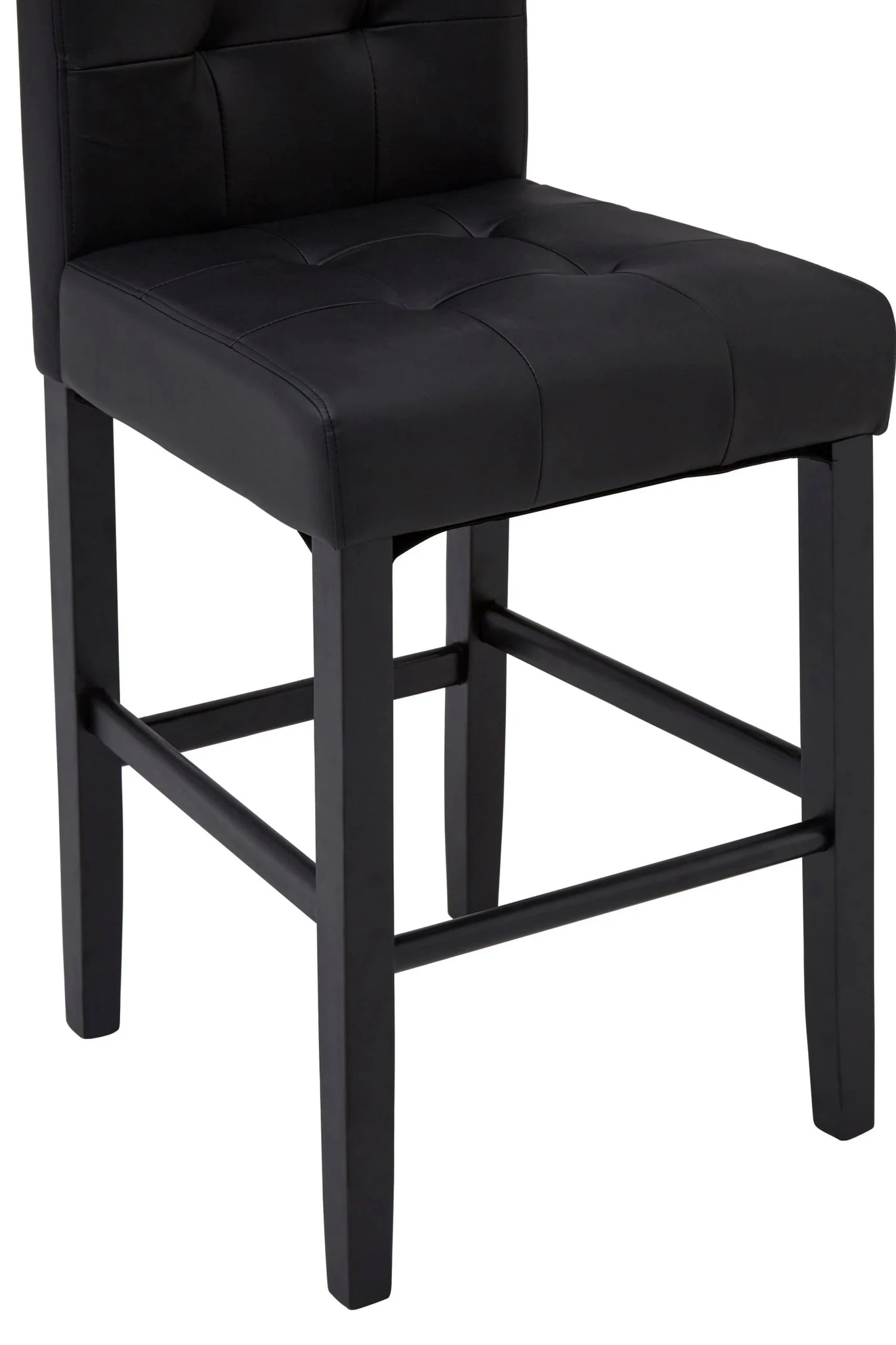 Regents Park Black Leather Effect High Back Bar Chair - Seating, photo 6 of 7