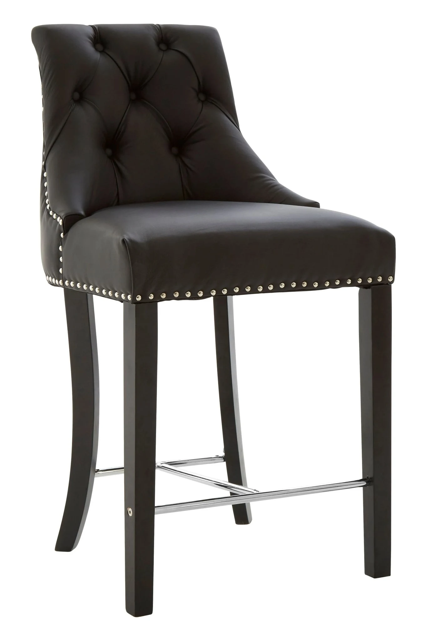 Regents Park Black Faux Leather Bar Chair - Seating, photo 4 of 8
