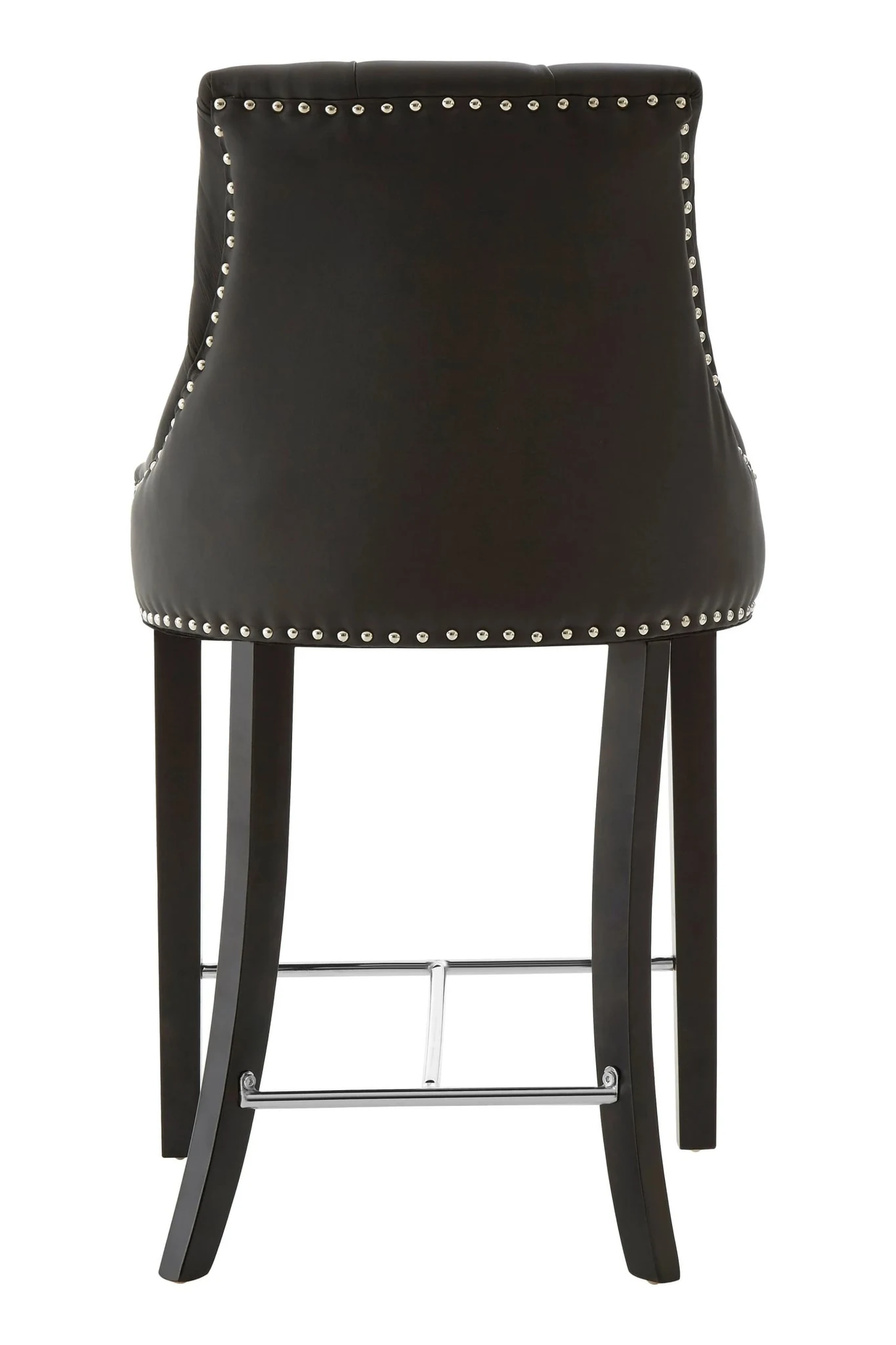 Regents Park Black Faux Leather Bar Chair - Seating, photo 2 of 8