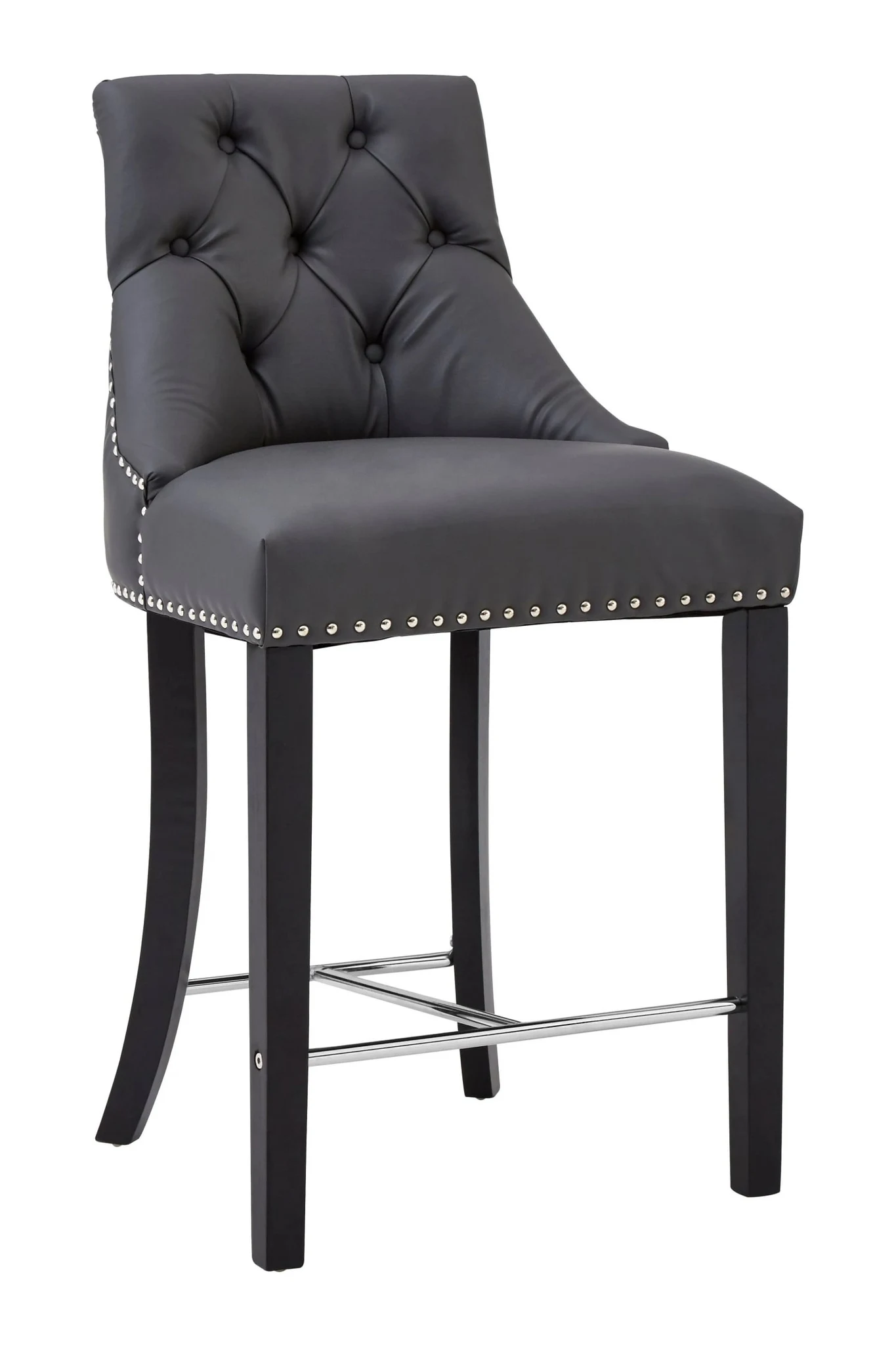 Regents Park Grey Faux Leather Bar Chair - Seating, photo 4 of 7