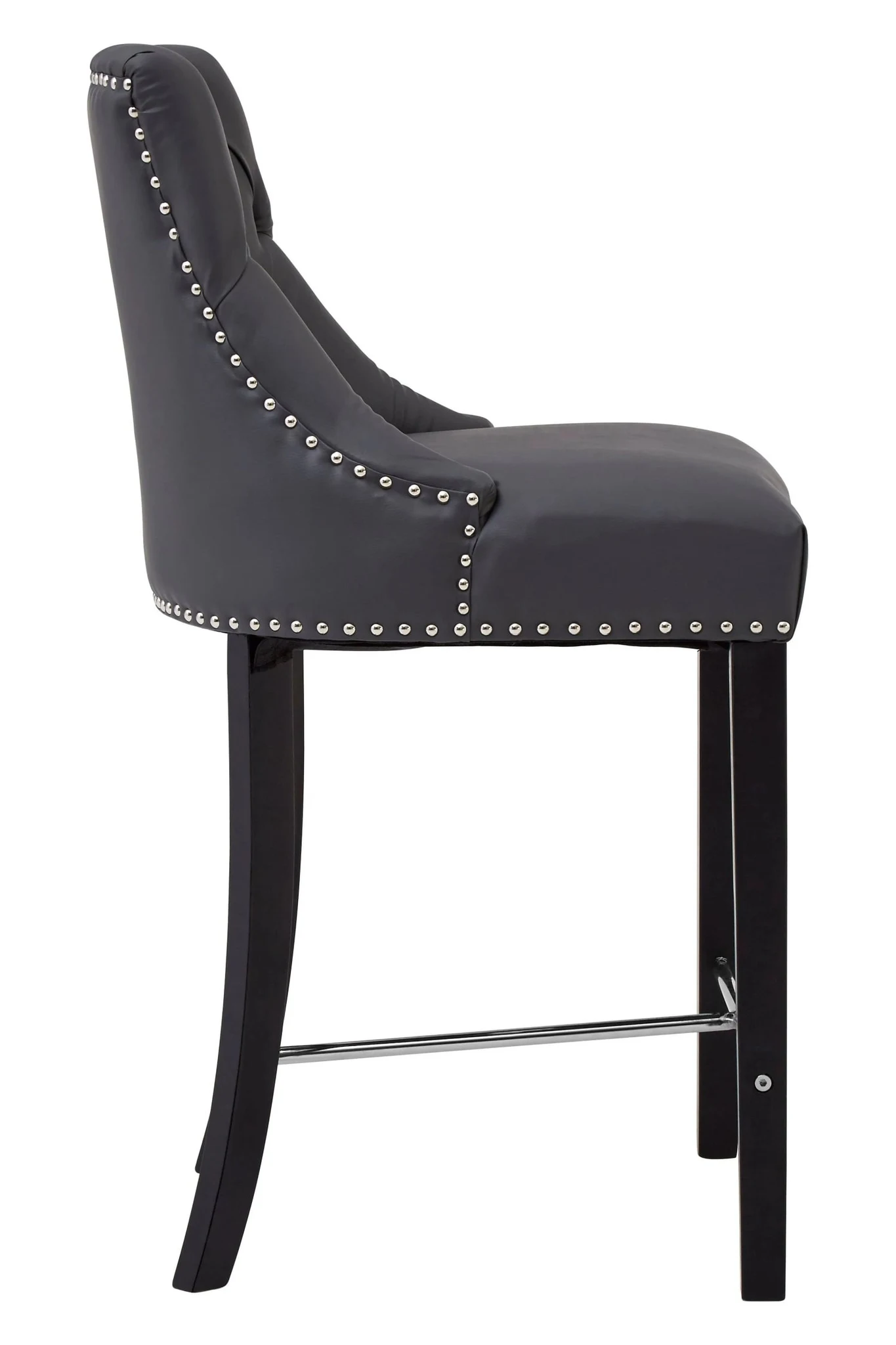 Regents Park Grey Faux Leather Bar Chair - Seating, photo 3 of 7