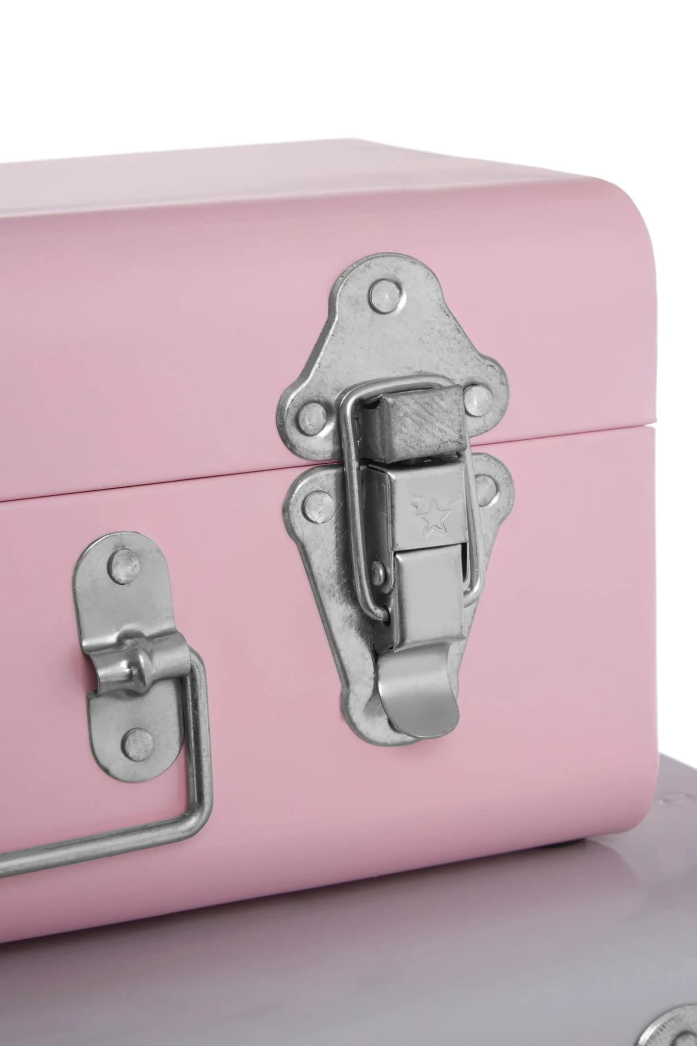 Parley Set of Three Assorted Pink and Grey Storage Trunks - Bookcases & shelving, photo 8 of 8