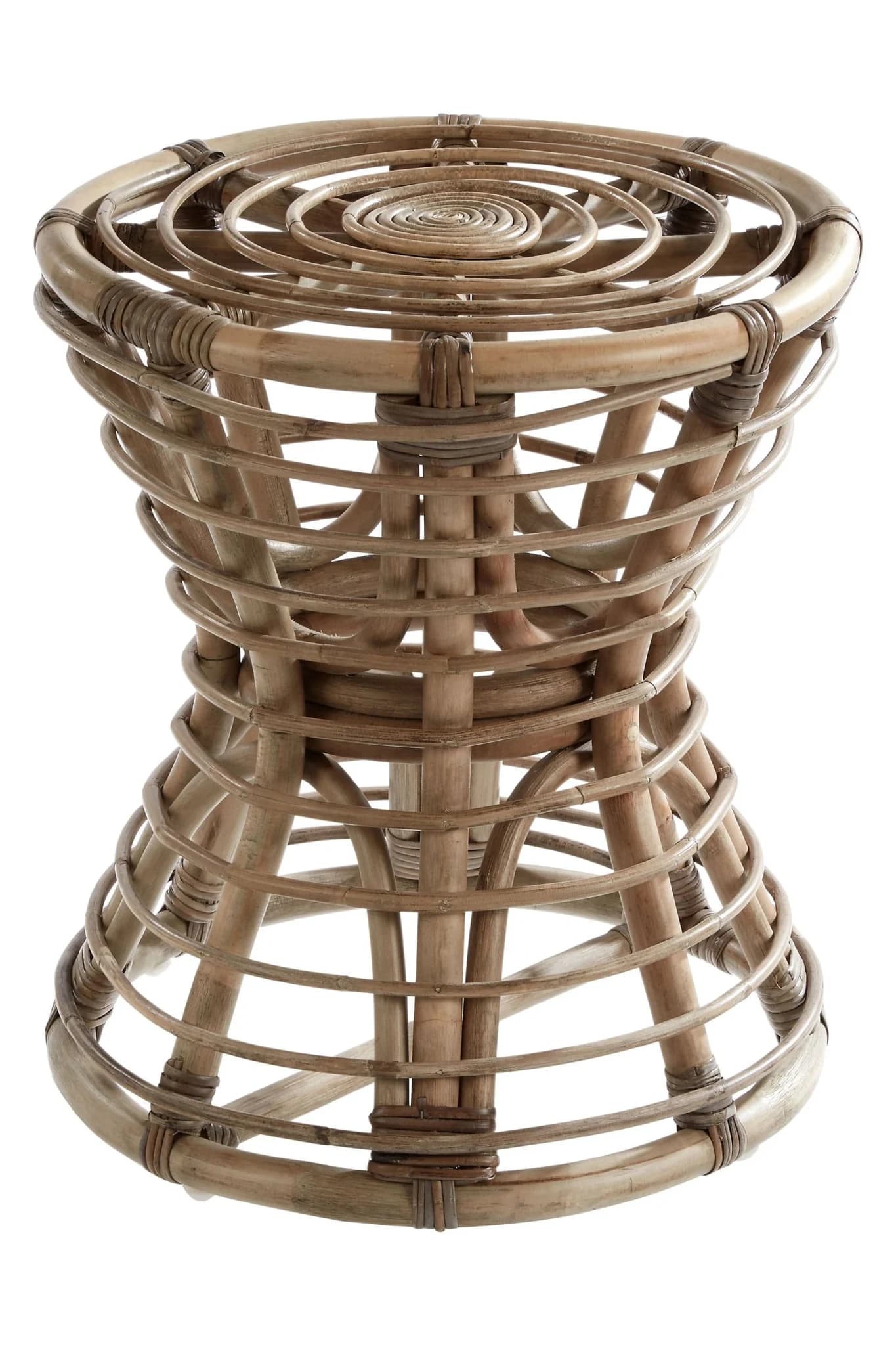 Maka Grey Natural Rattan Stool - Seating, photo 4 of 6