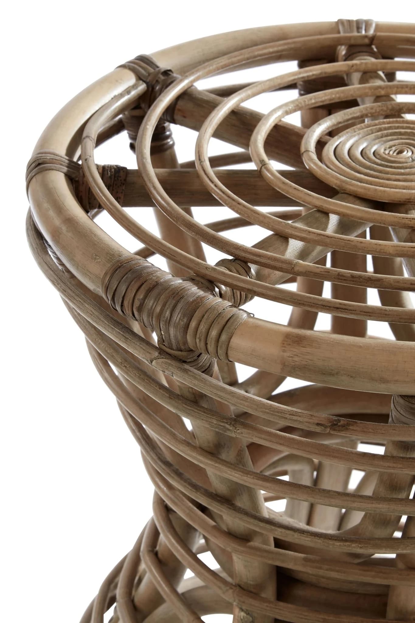 Maka Grey Natural Rattan Stool - Seating, photo 6 of 6