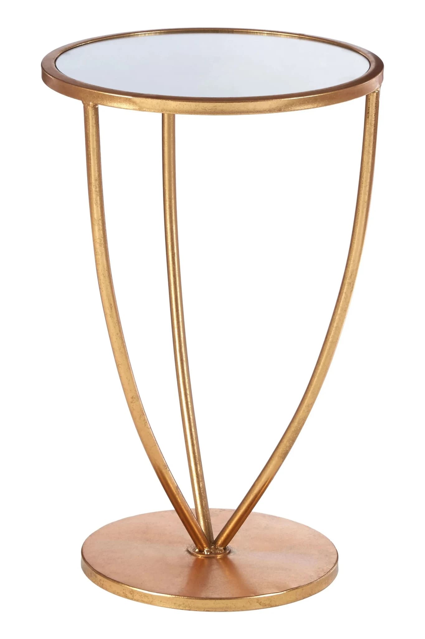 Marcia Mirror Top And Gold Frame Side Table - Tables, photo 2 of 3