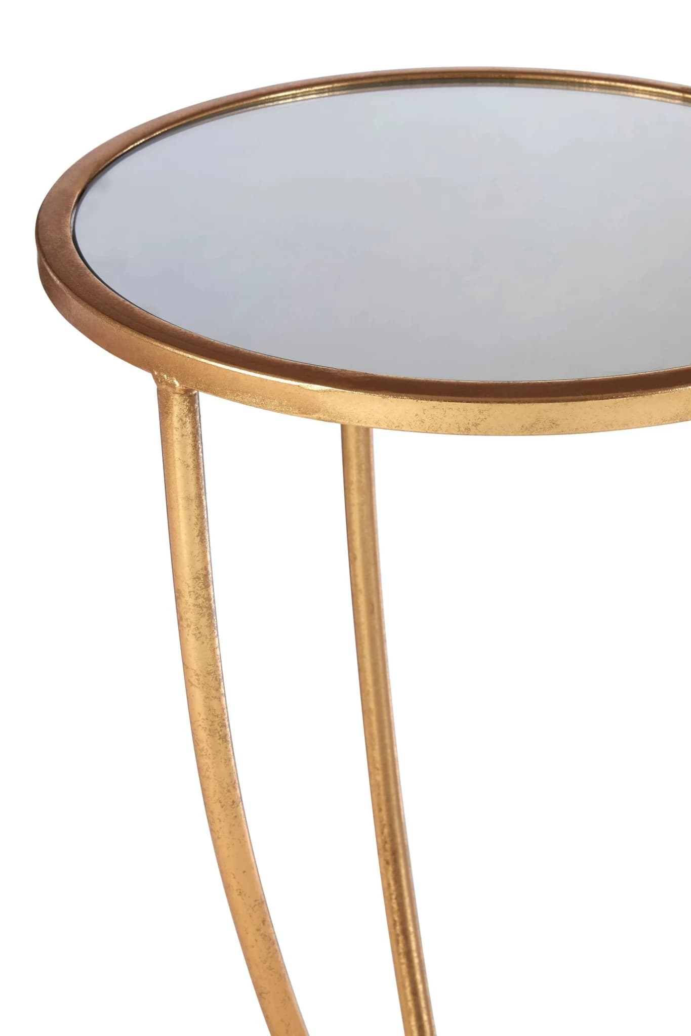 Marcia Mirror Top And Gold Frame Side Table - Tables, photo 3 of 3