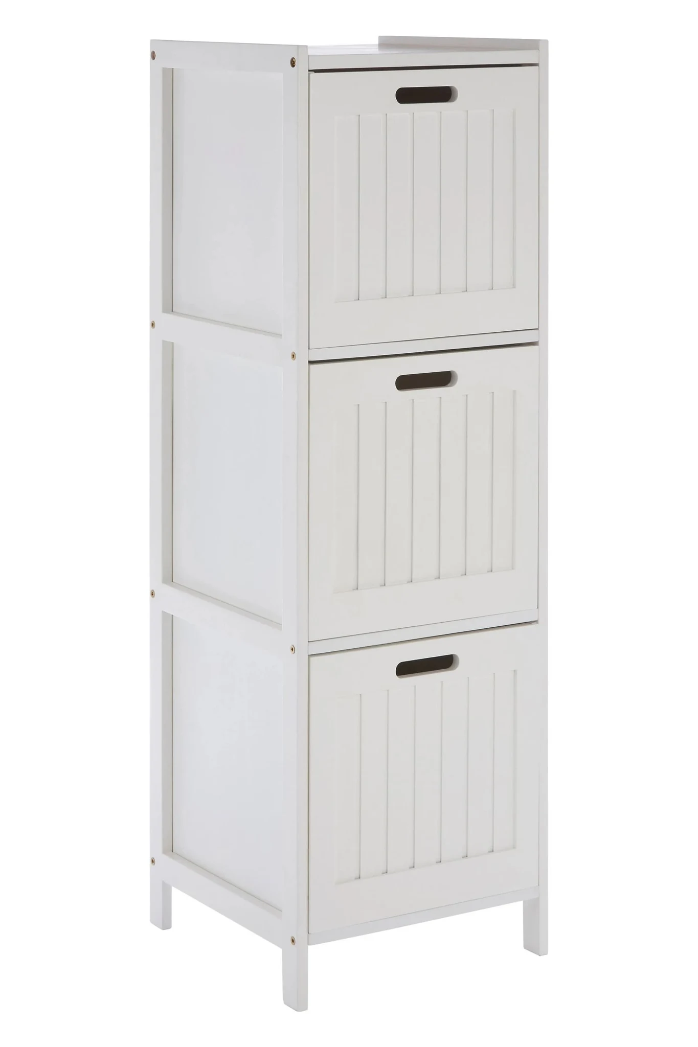 Salon White Wooden 3 Drawer Bathroom Storage Cabinet - Bookcases & shelving, photo 4 of 7